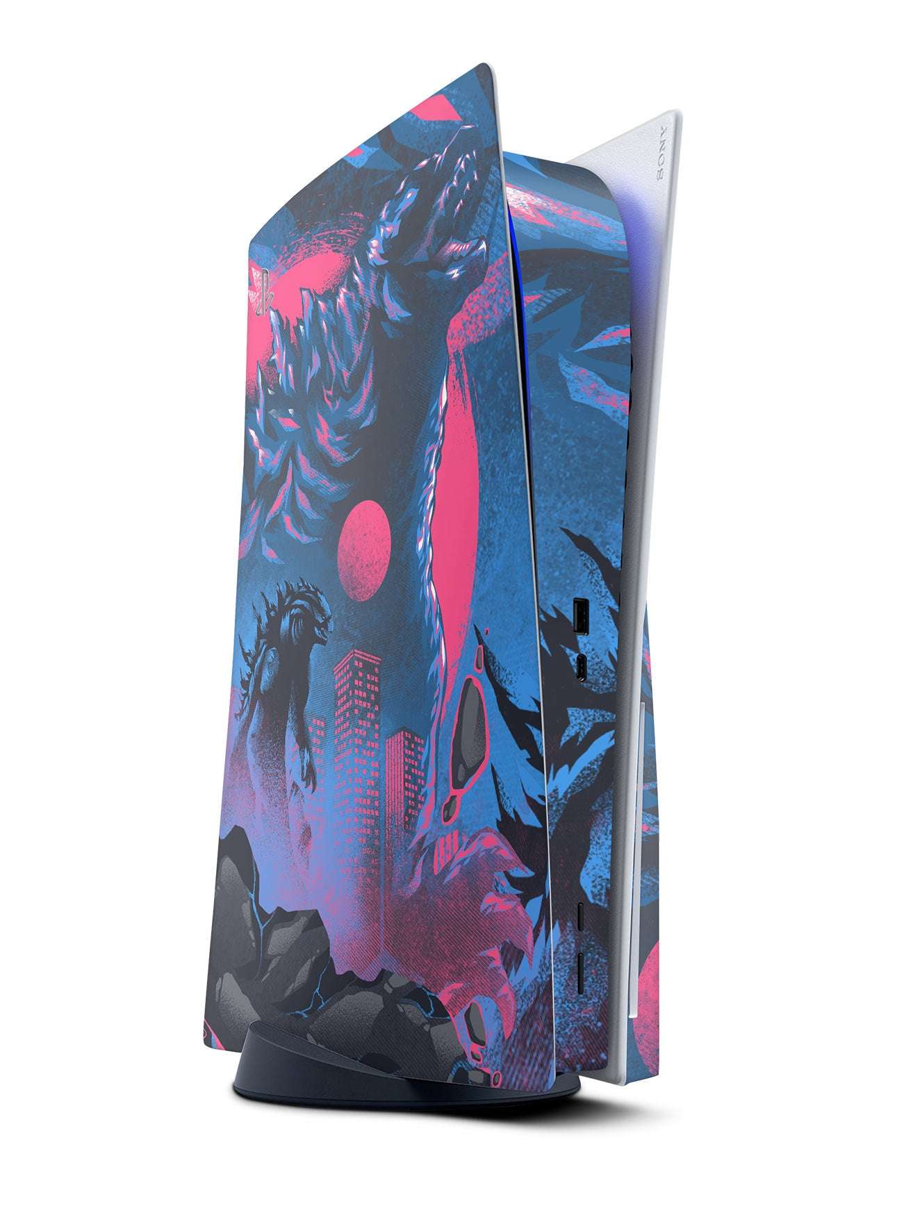 godzilla ps5 console skin