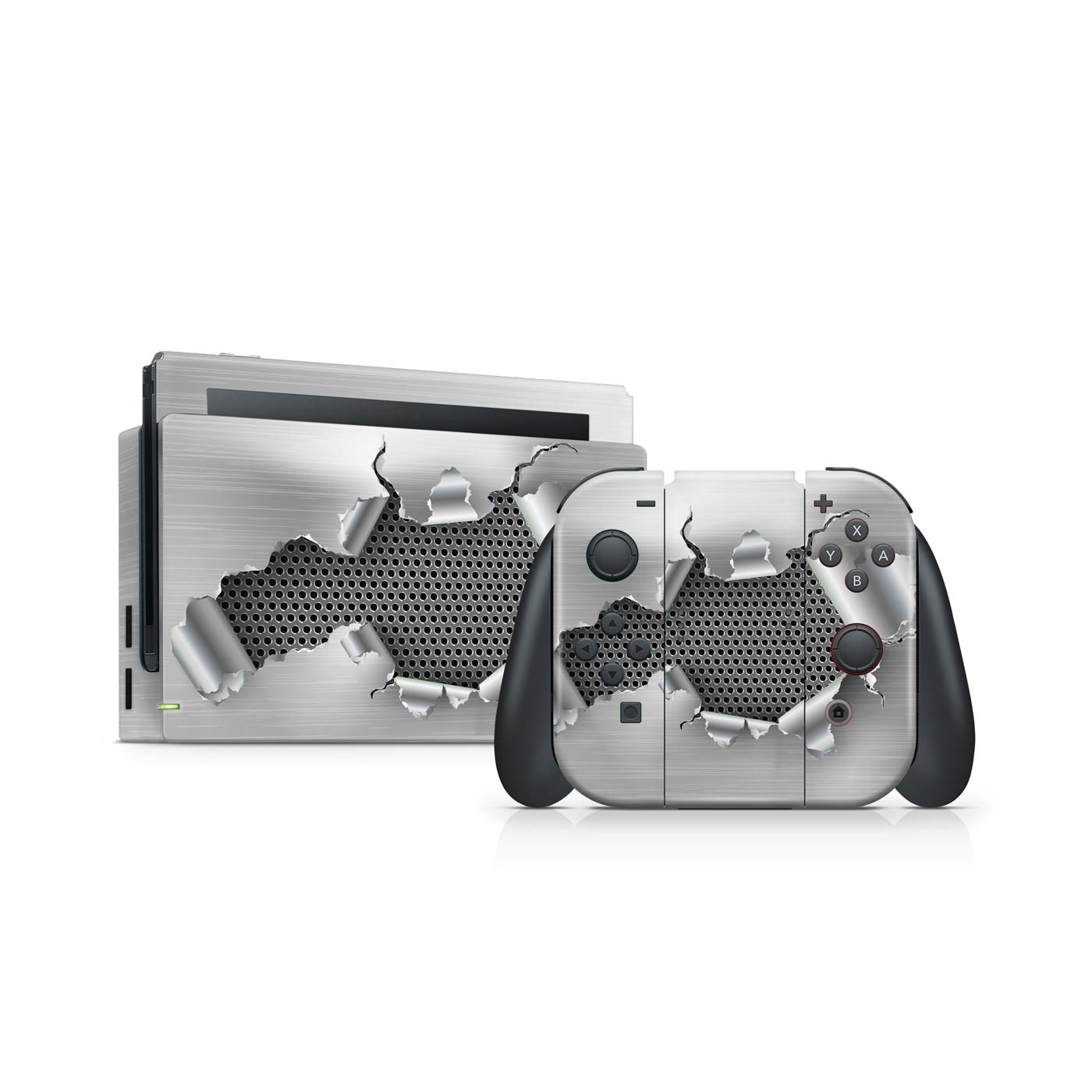 breaking through console skin for nintendo switch joycons dock charger