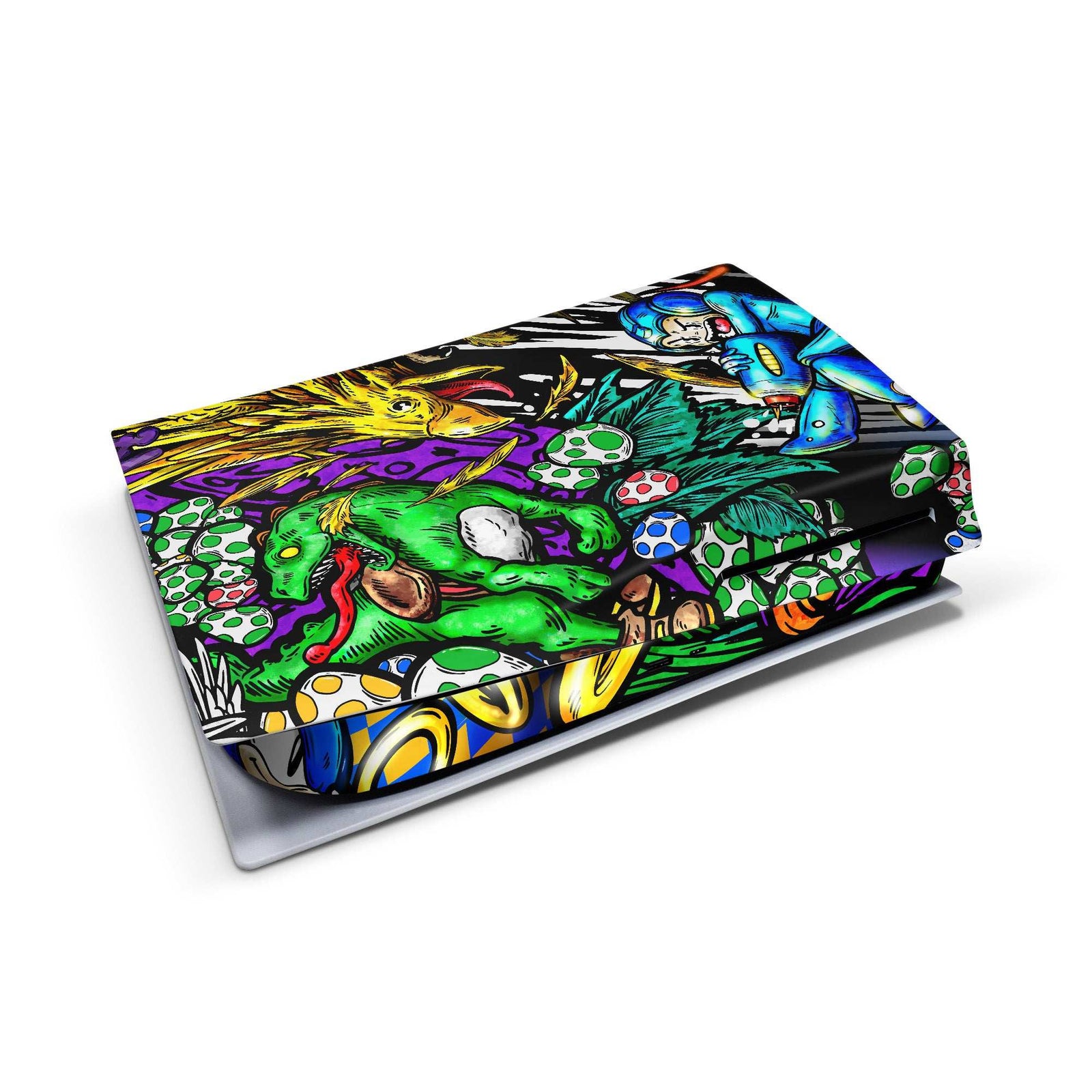 ps5 vinyl console skin sticker wrap mashup mortal kombat scorpion pacman