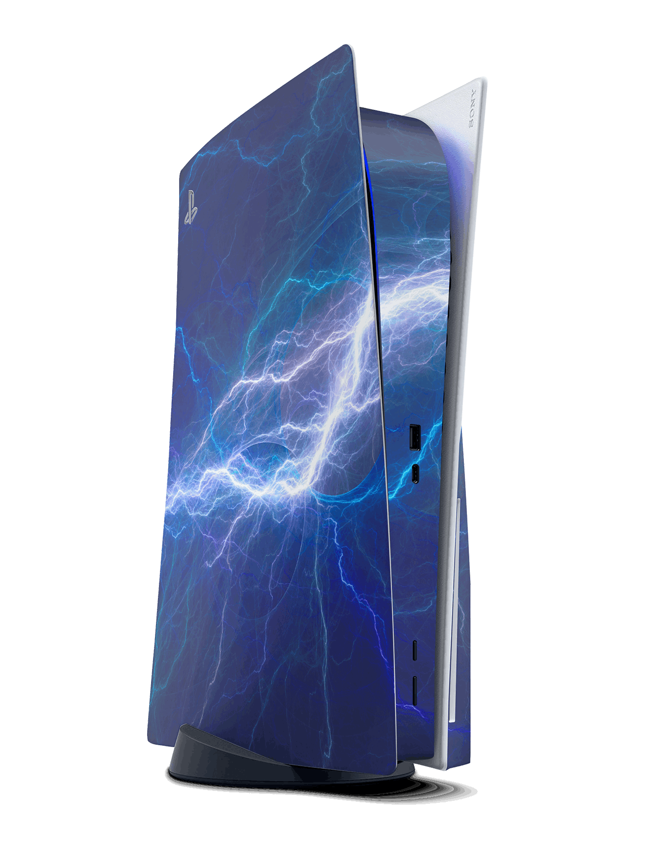 electric lightning ps5 console skin sticker wrap vinyl 3m