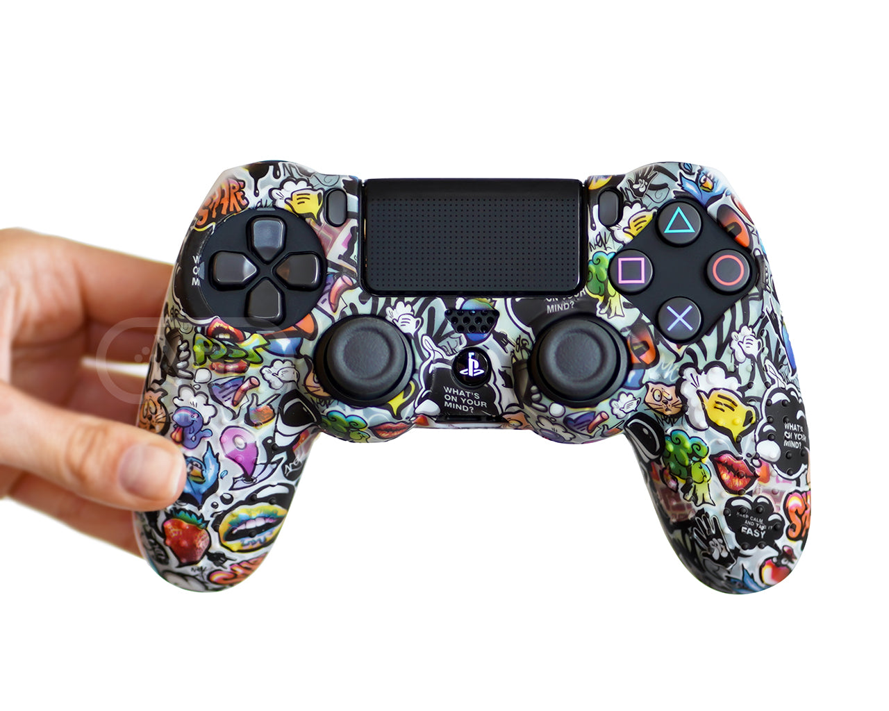 graffiti art wild ps4 controller skin silicone case