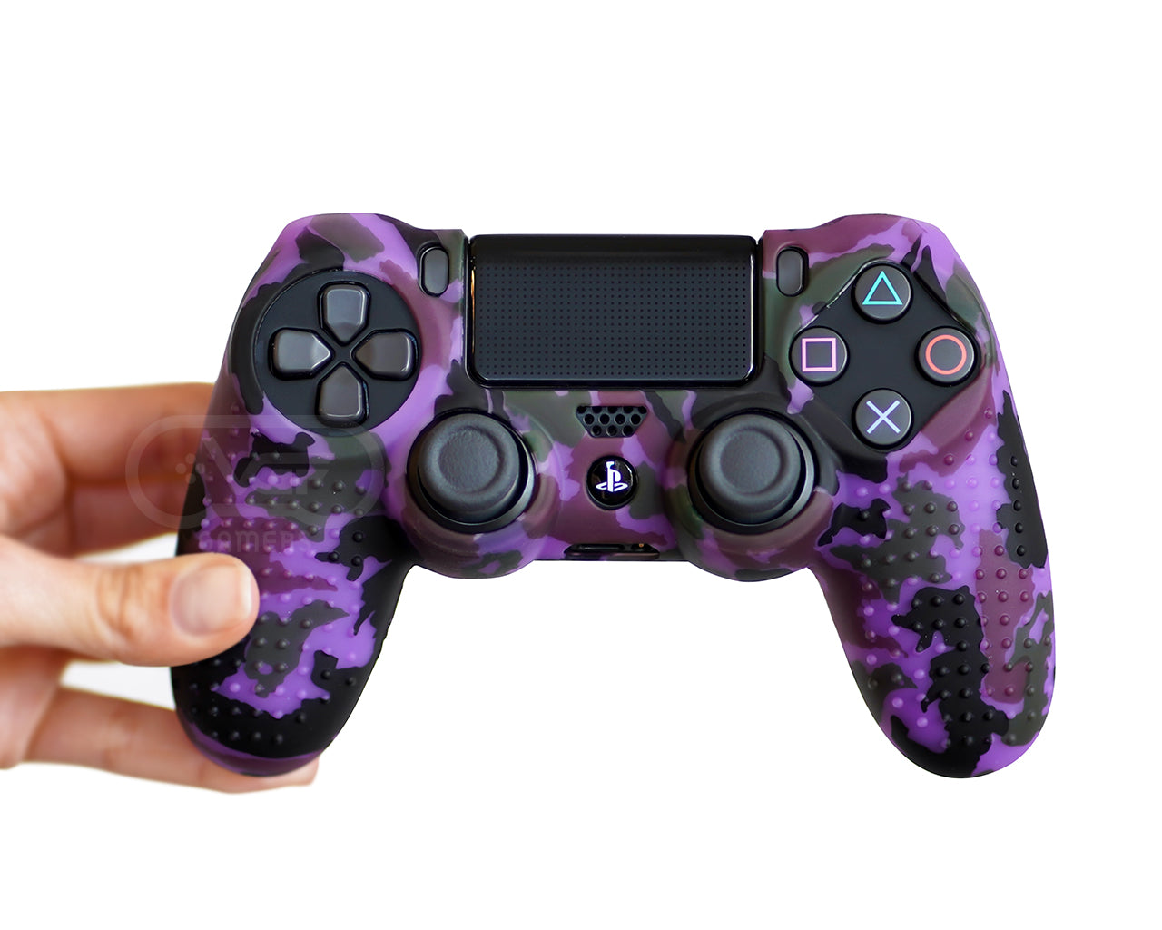 purple camo ps4 silicone controller grip
