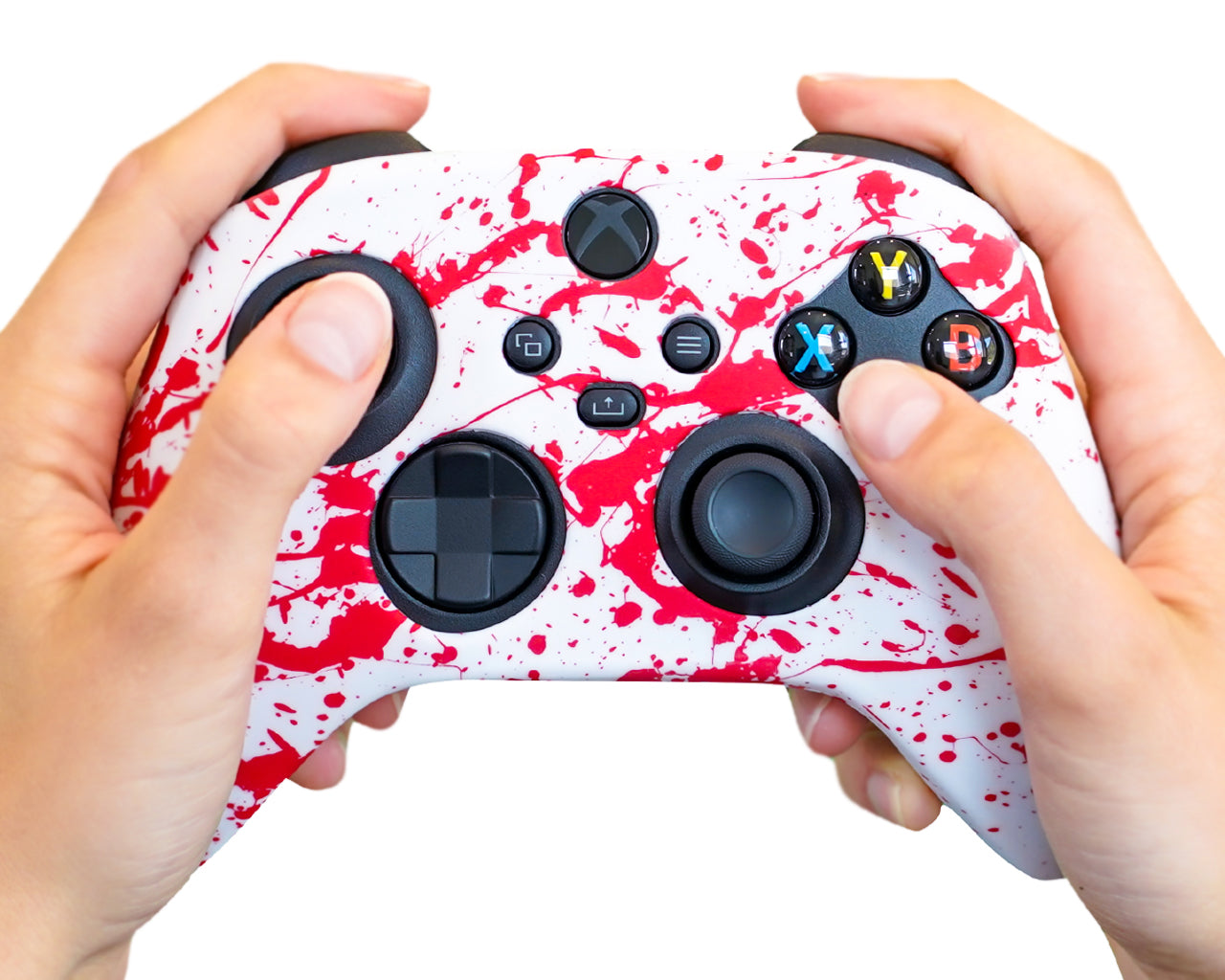 blood splatter xbox series x s controller skin case cover grip