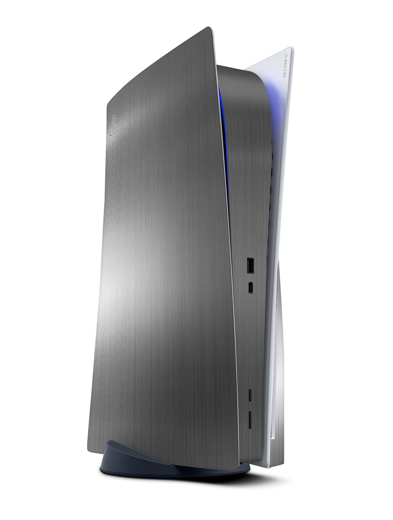 brushed metal ps5 console skin steel playstation5