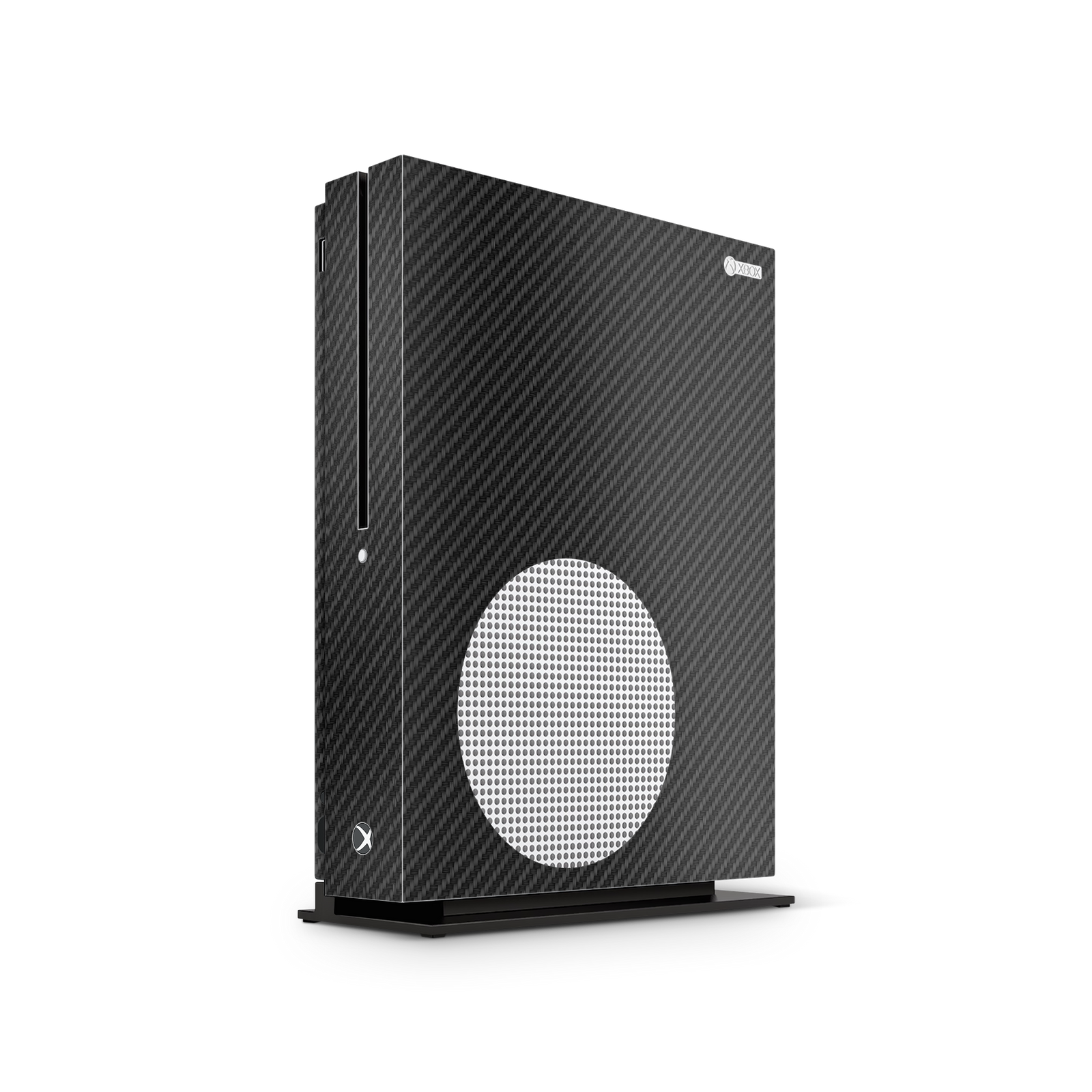 black carbon fiber xbox one s console skin sticker