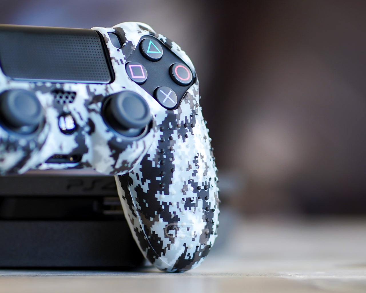 digital camo snow ps4 silicone case cover
