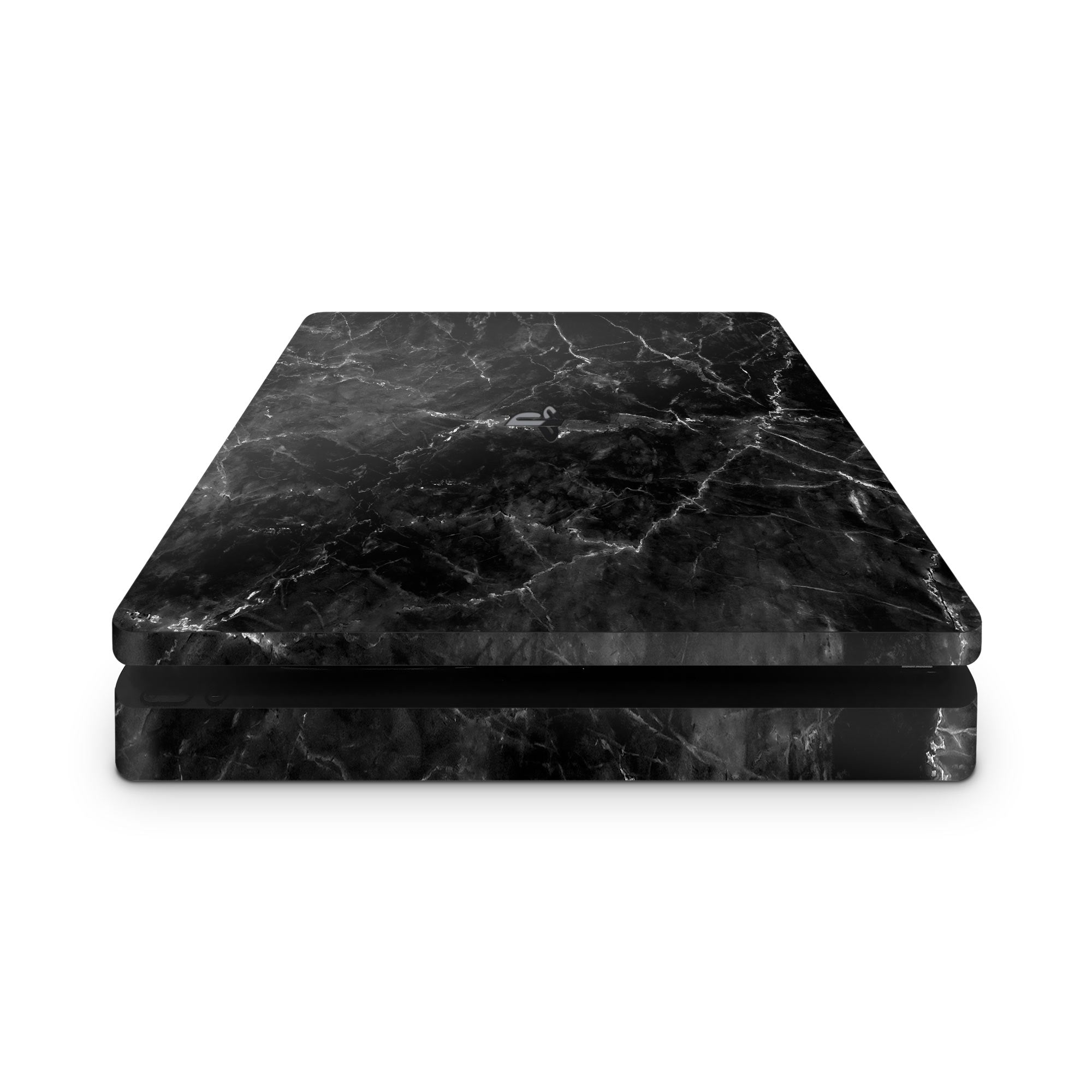 black marble console sticker set for ps4 slim