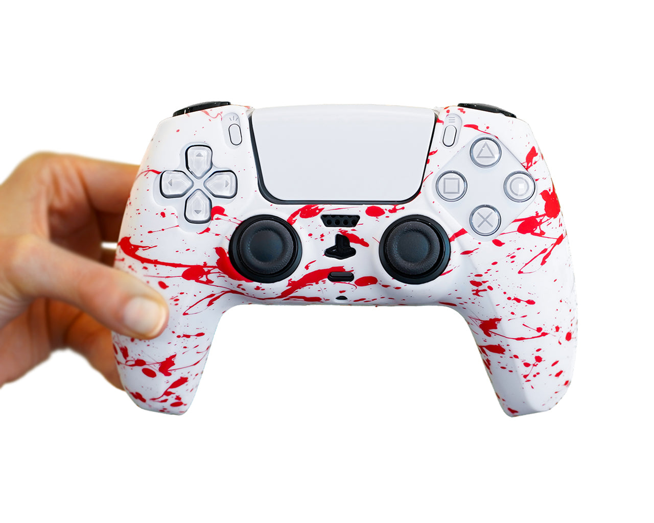 blood splatter ps5 controller cover wrap grip