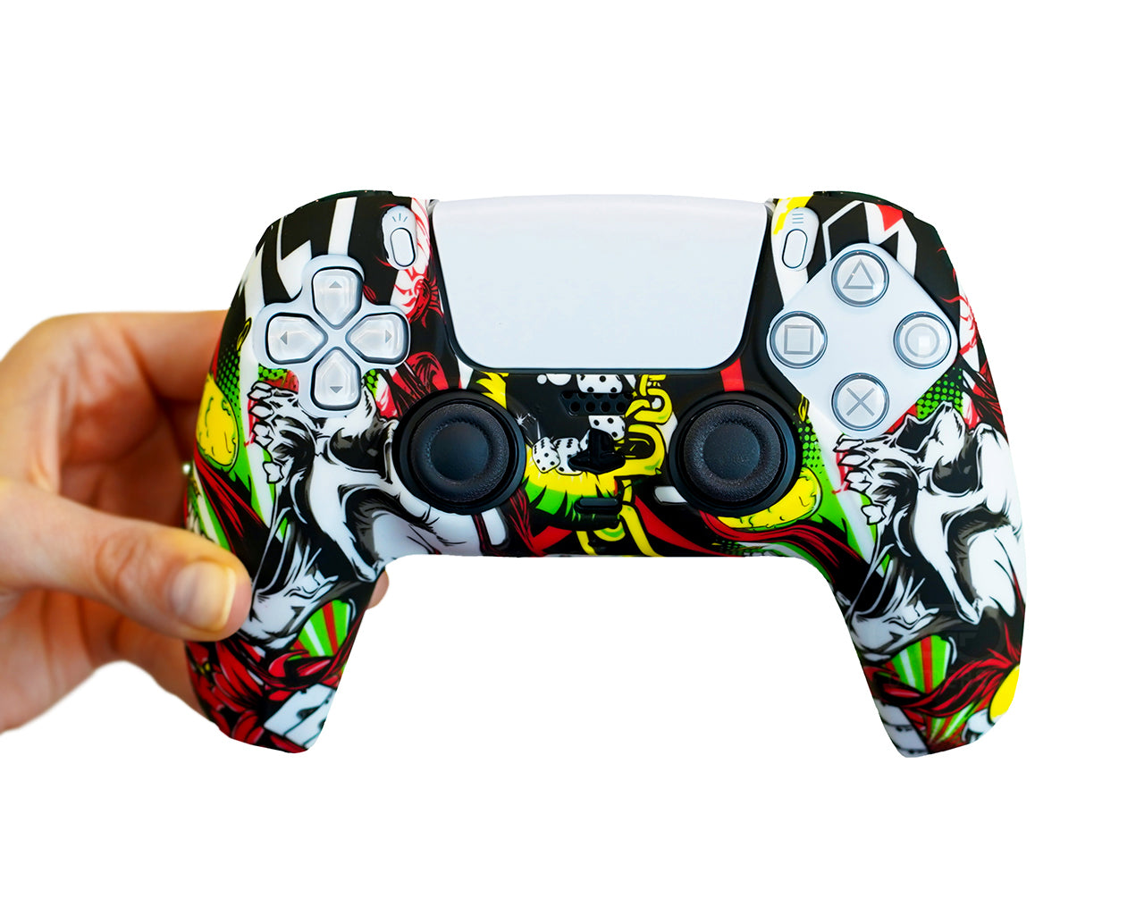 gambit poker ps5 controller skin silicone cover case grip