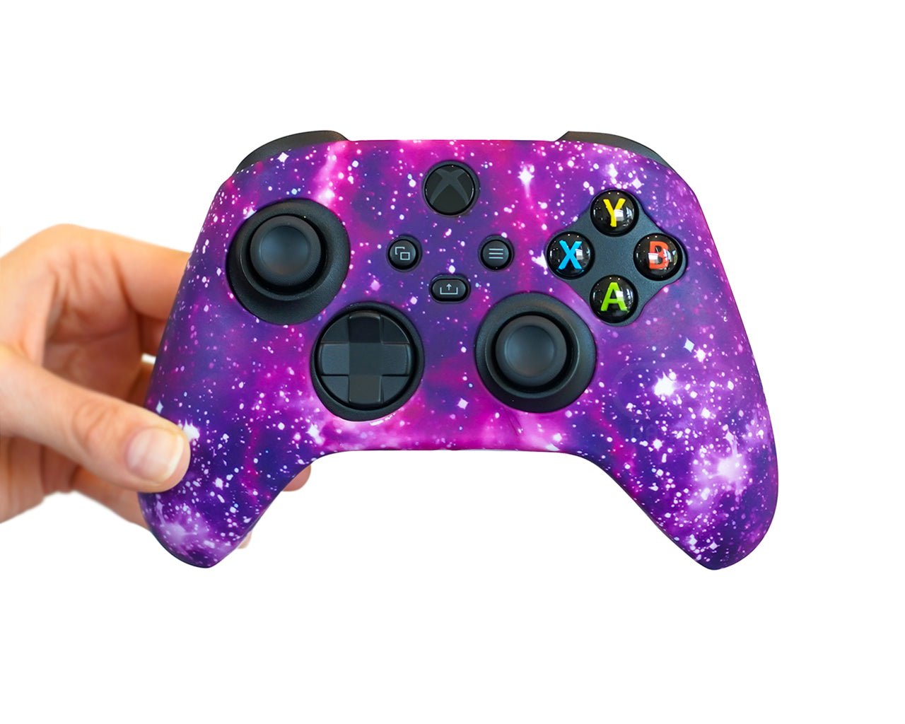 space galaxy stars xbox series x controller skin case cover grip