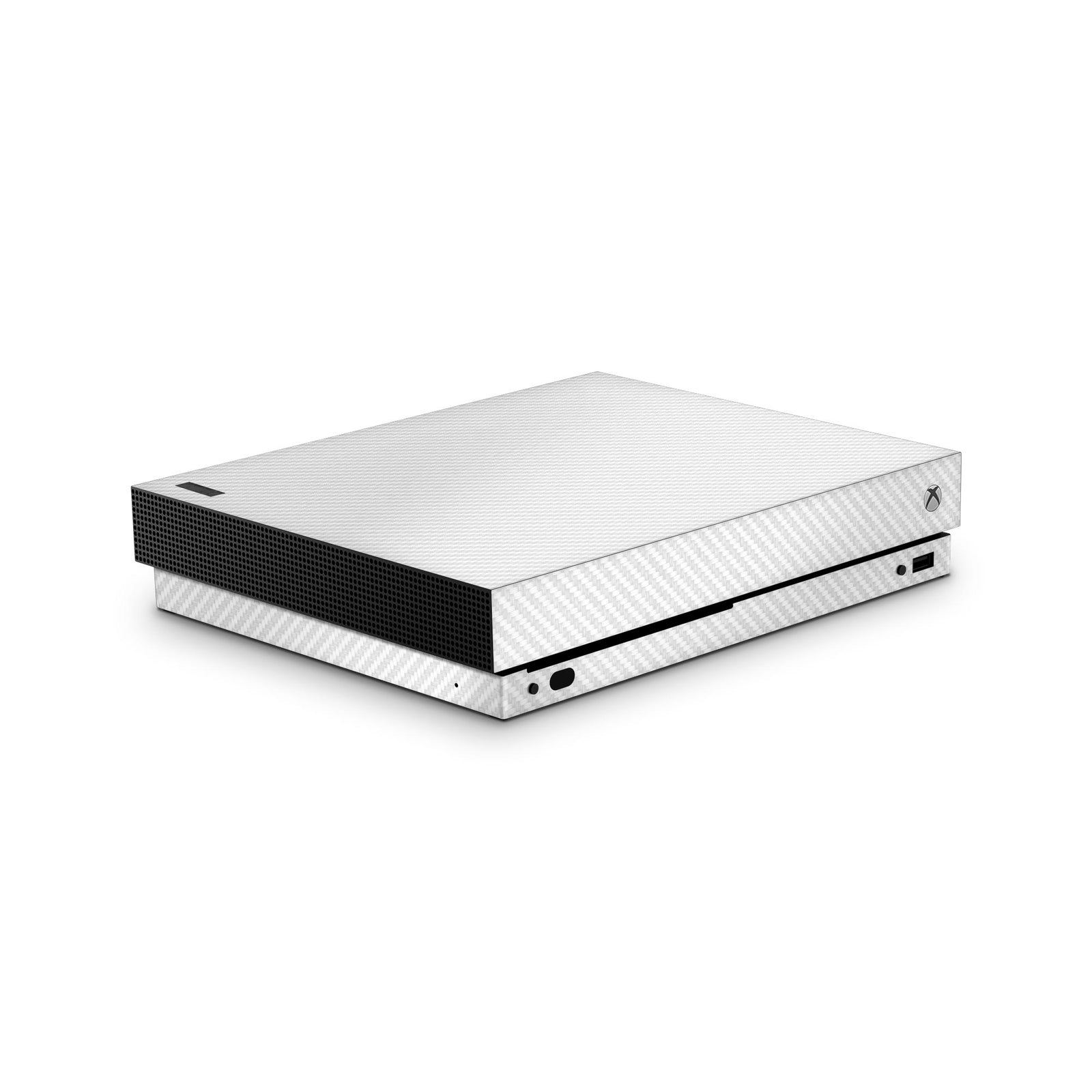 White Carbon Fiber - Xbox One X Console Skin
