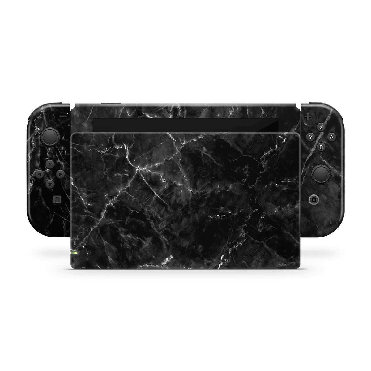 nintendo switch joy-cons black marble skin