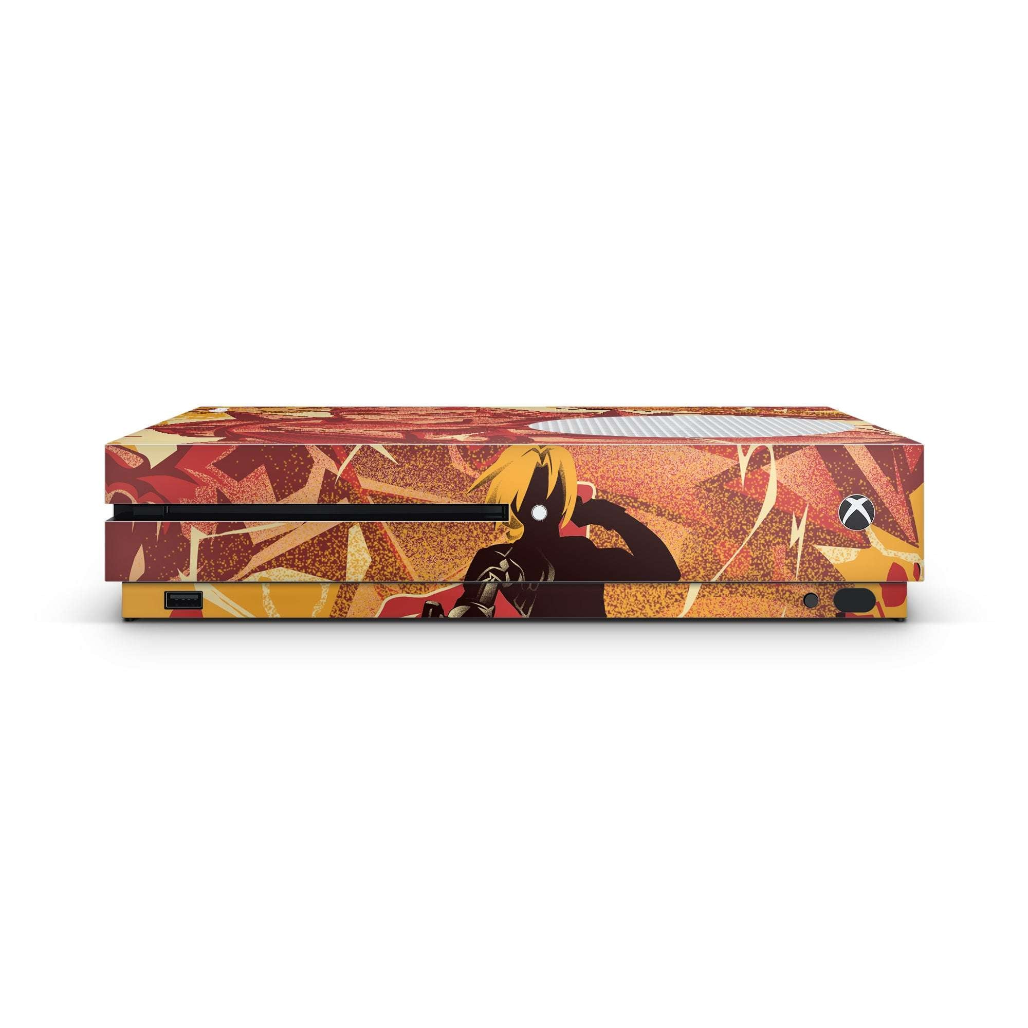 xbox one s full metal alchemist console skin wrap sticker decal