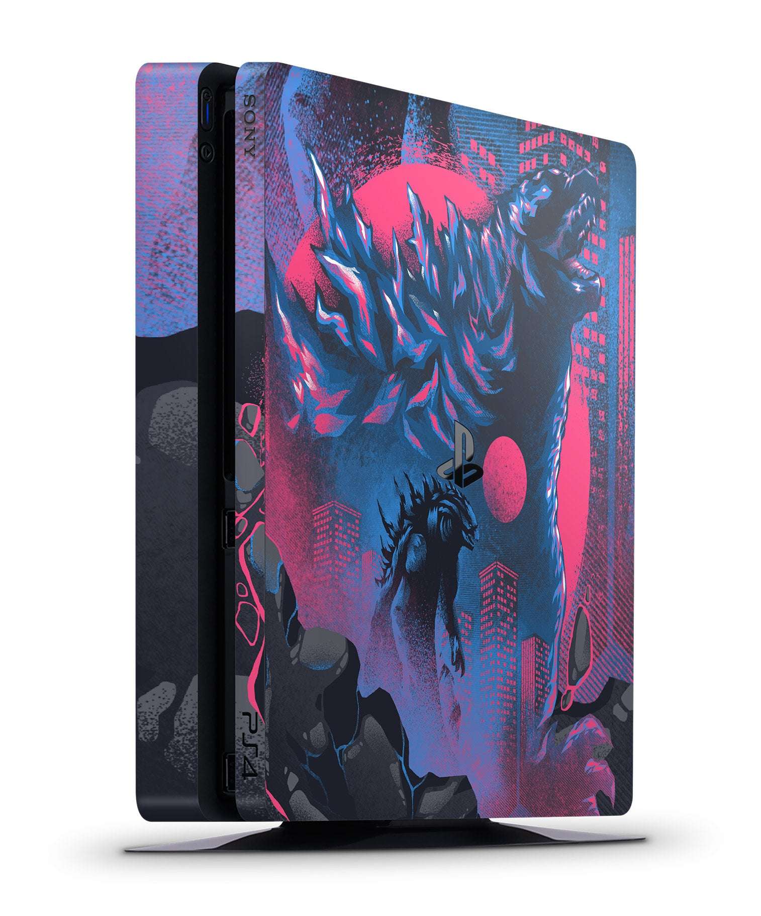 godzilla ps4 slim console skin wrap