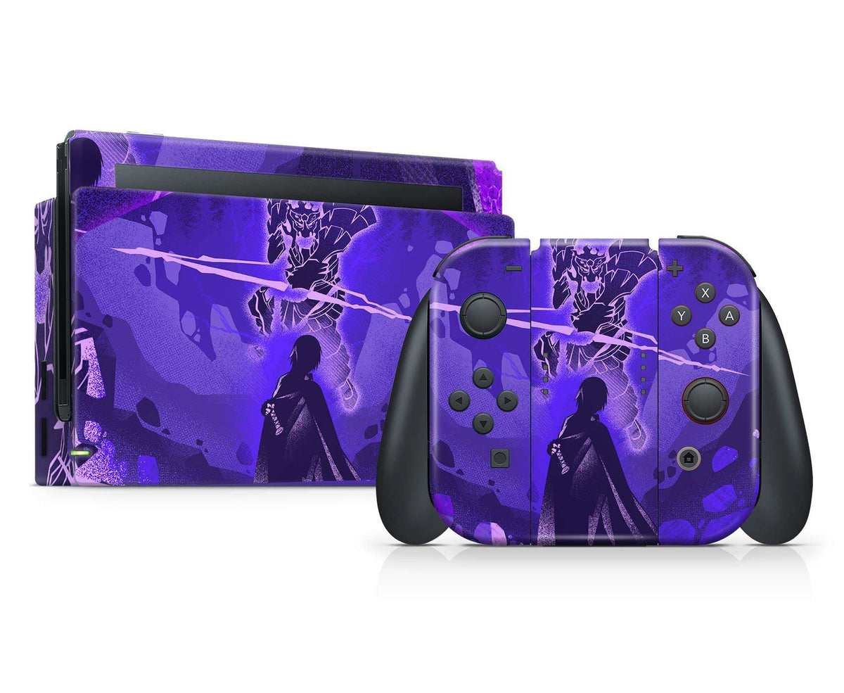 naruto sasuke skin nintendo switch joy-cons dock charger