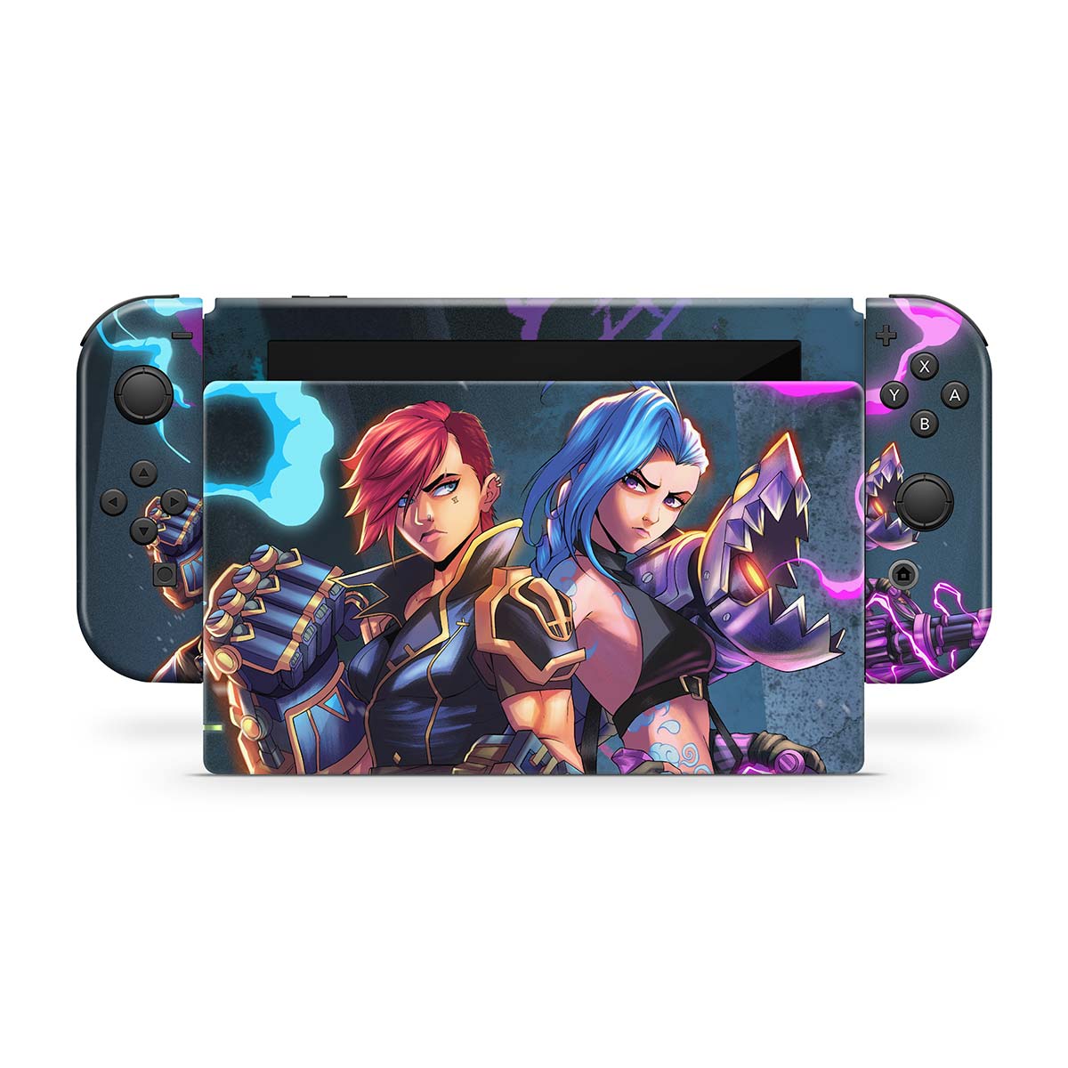 lol league art skins for nintendo switch joycons dock charger