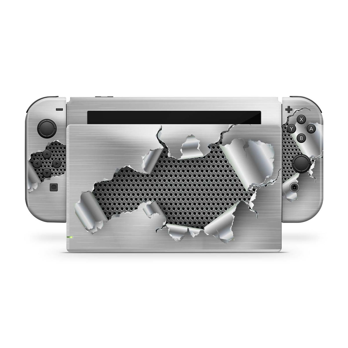 breaking through front console skin  for nintendo switch joycons dock charger