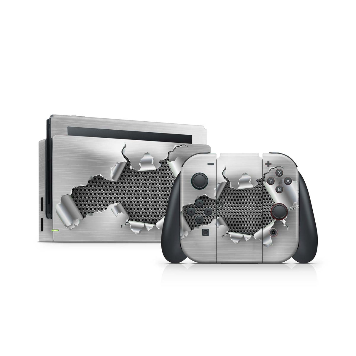 breaking through console skin  for nintendo switch joycons dock charger