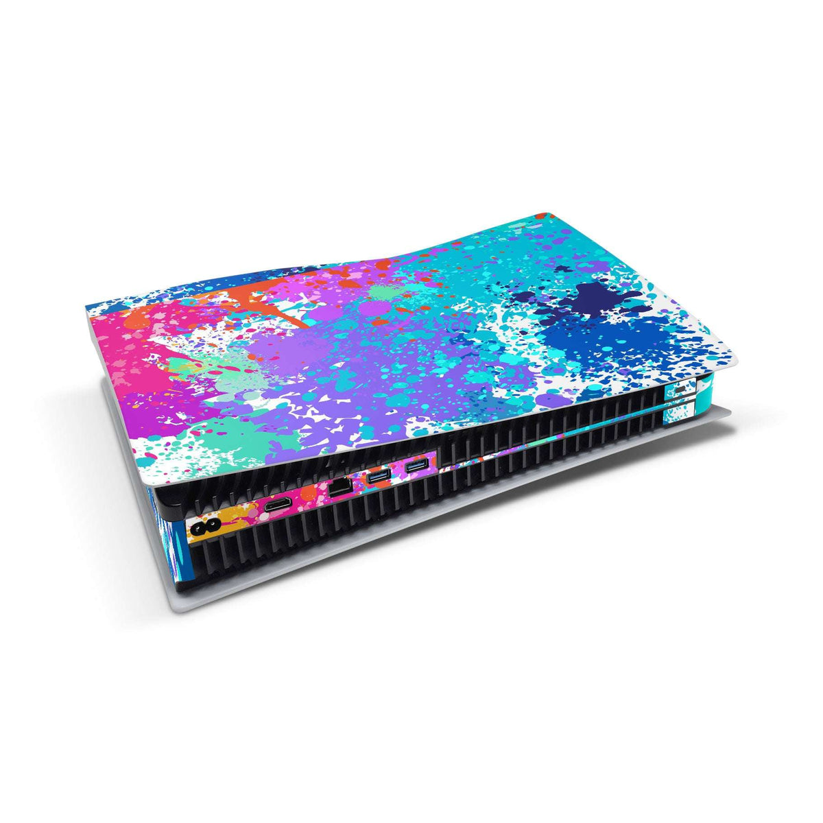 paint splatter ps5 console skin vinyl wrap sticker