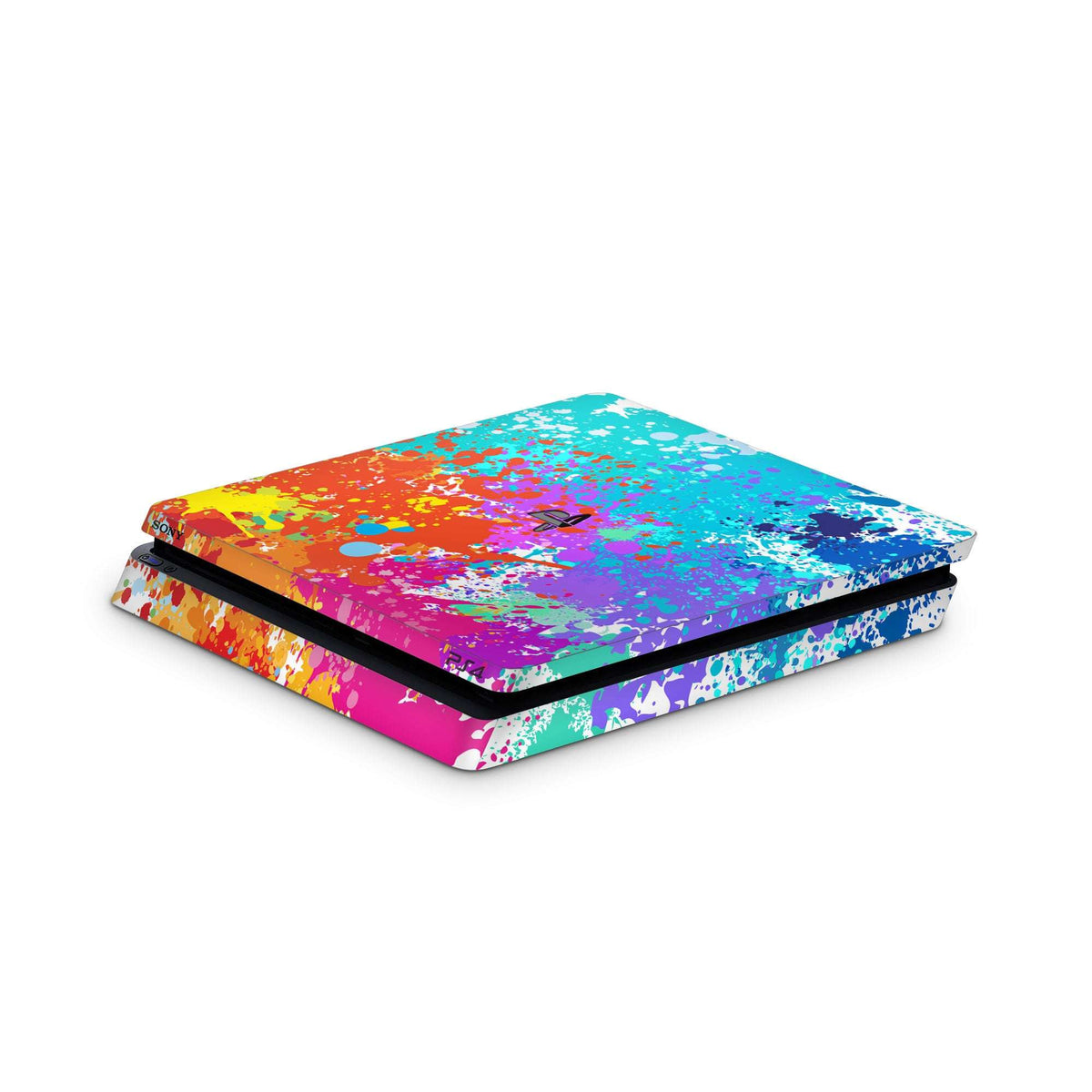 paint splatter ps4 slim console skin vinyl wrap