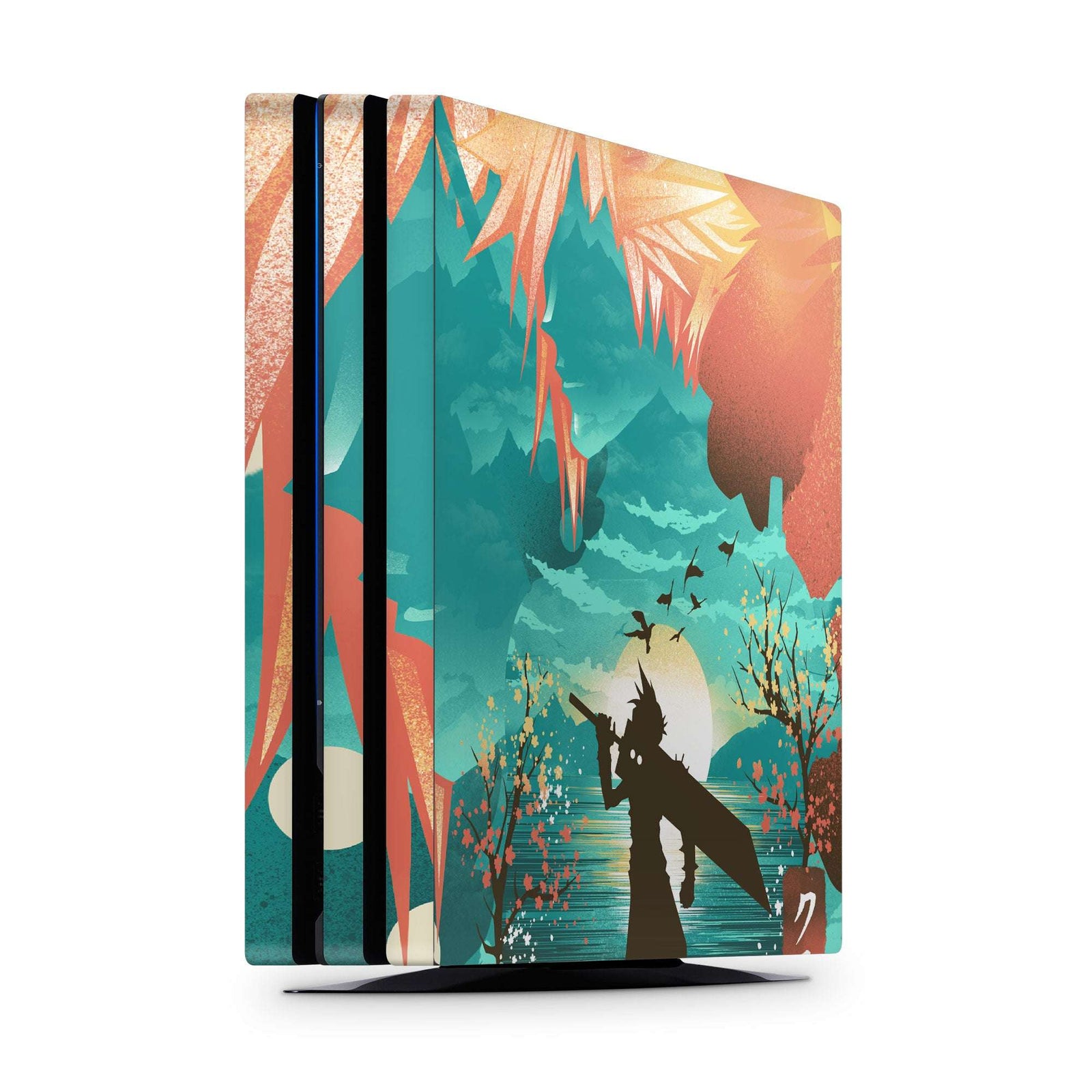 cloud ff7 ps4 pro console sticker wrap skin