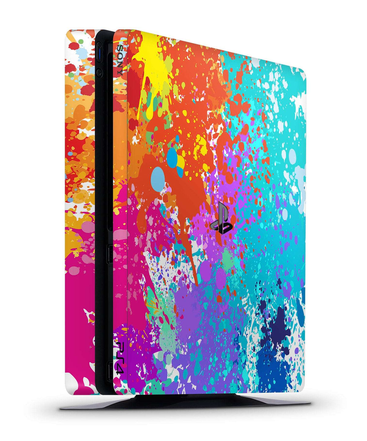 paint splatter ps4 slim console skin vinyl wrap