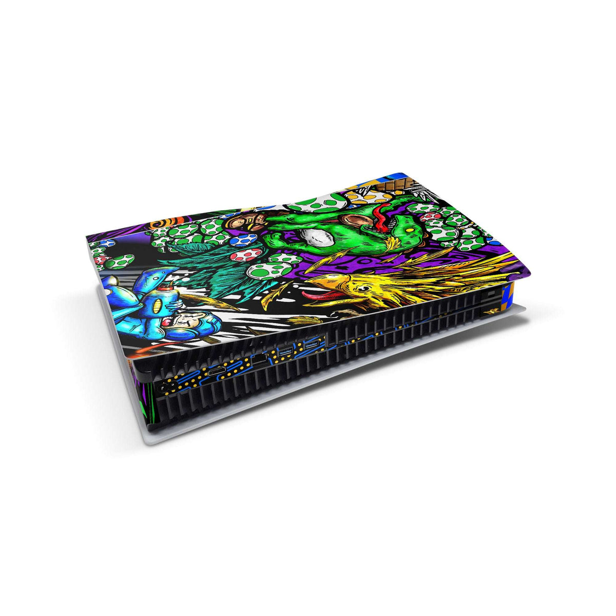 ps5 vinyl console skin sticker wrap mashup mortal kombat scorpion pacman