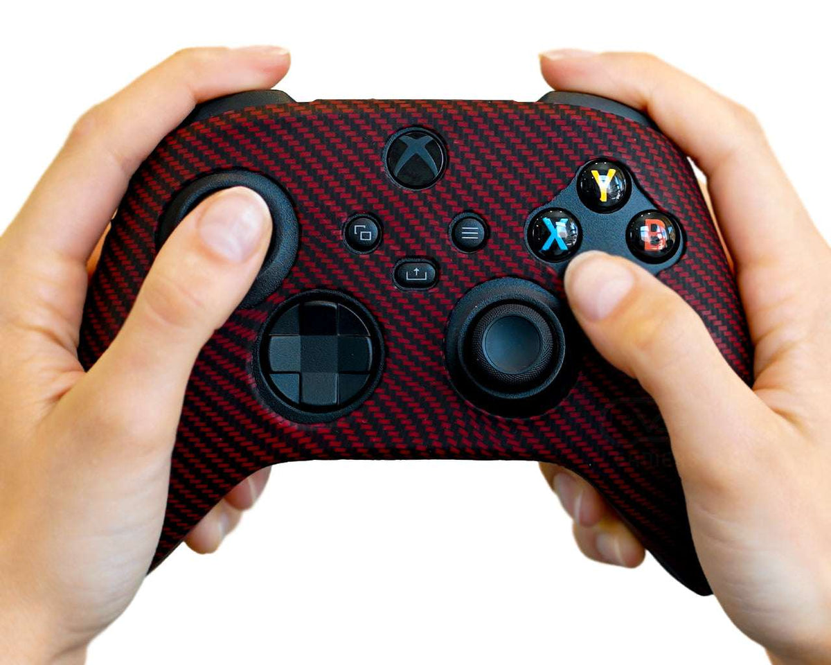 red carbon fiber silicone controller case cover for xbox series x s