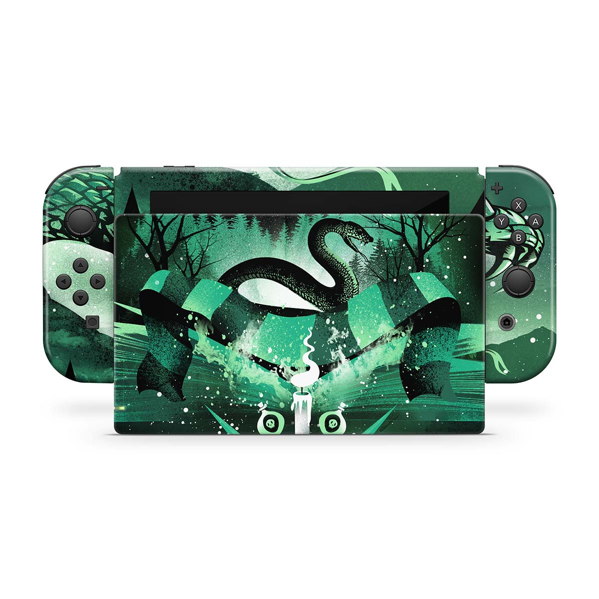 snake reptile skin for nintendo switch joycons dock charger