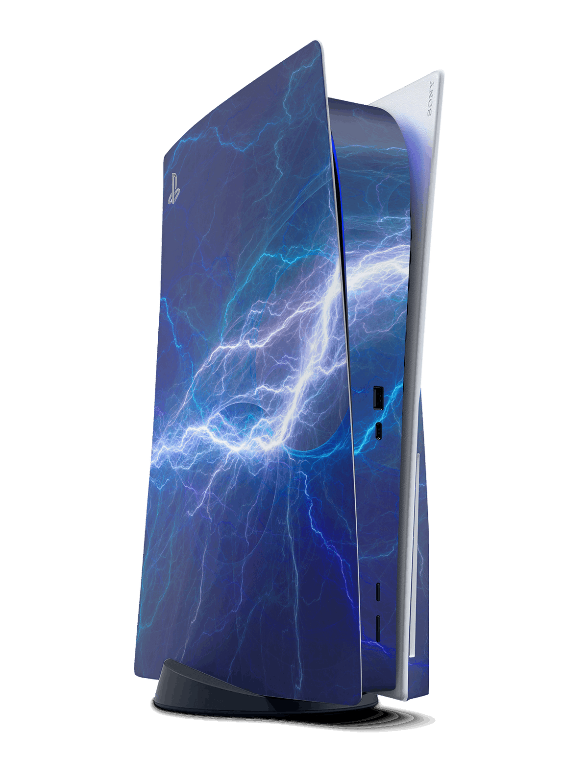 electric lightning ps5 console skin sticker wrap vinyl 3m