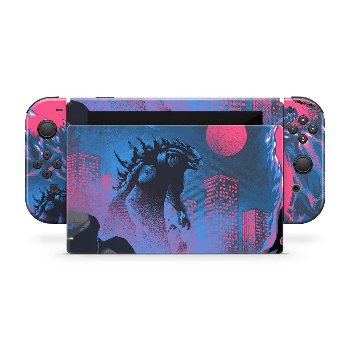 godzilla nintendo switch skin joycons charger dock