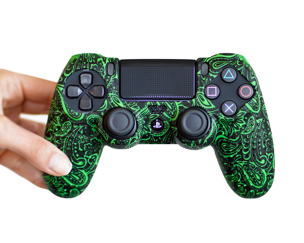 decorative pattern ps4 controller silicone skin cover case grip
