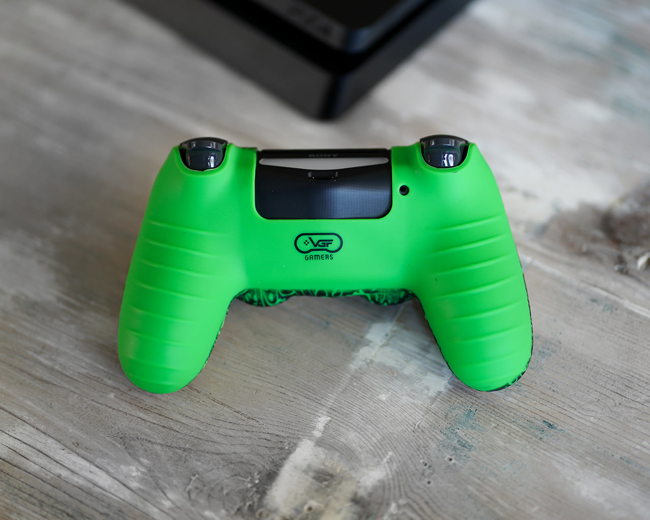 decorative green  ps4 controller silicone skin cover case grip