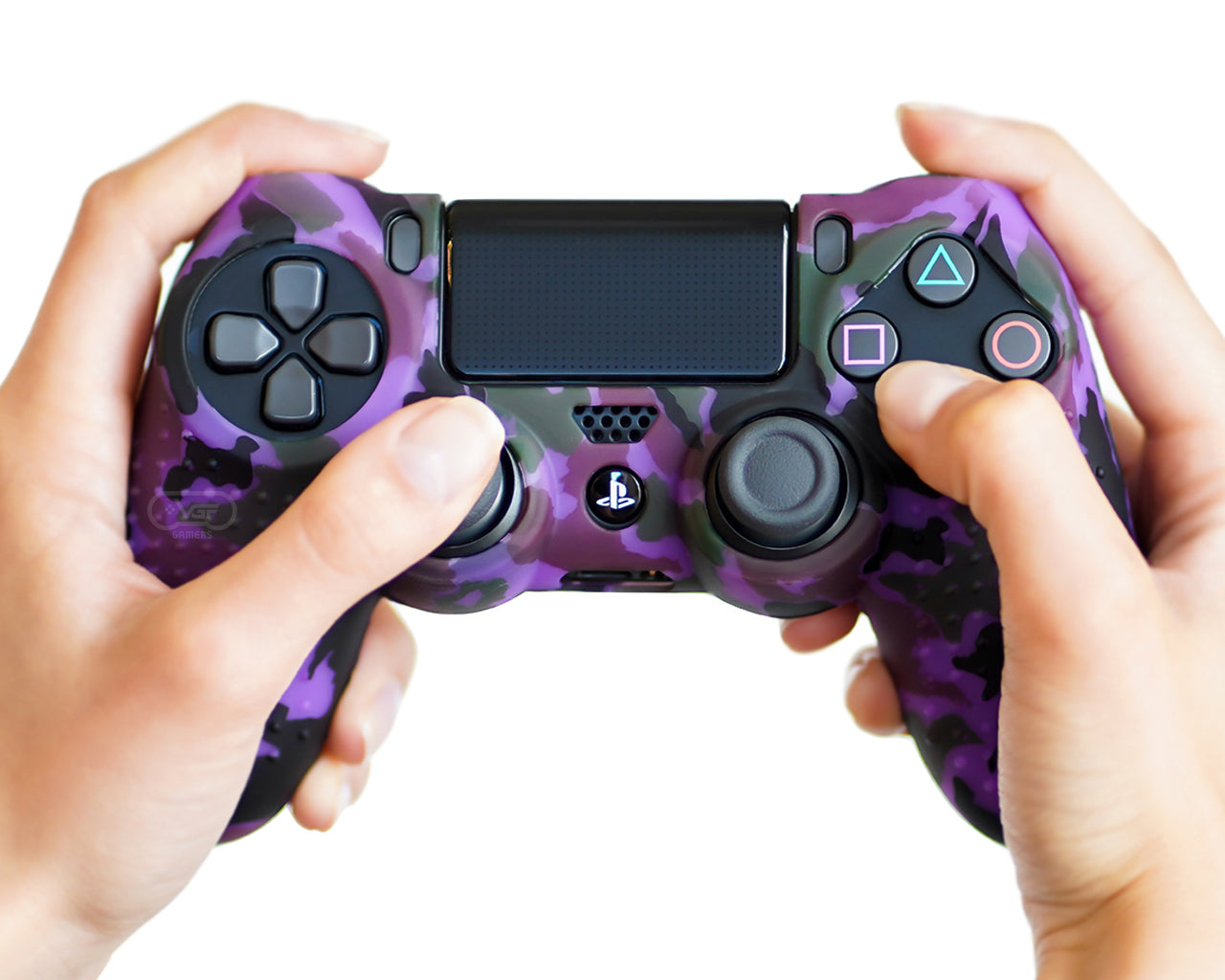 purple camo ps4 silicone controller skin cover case grip