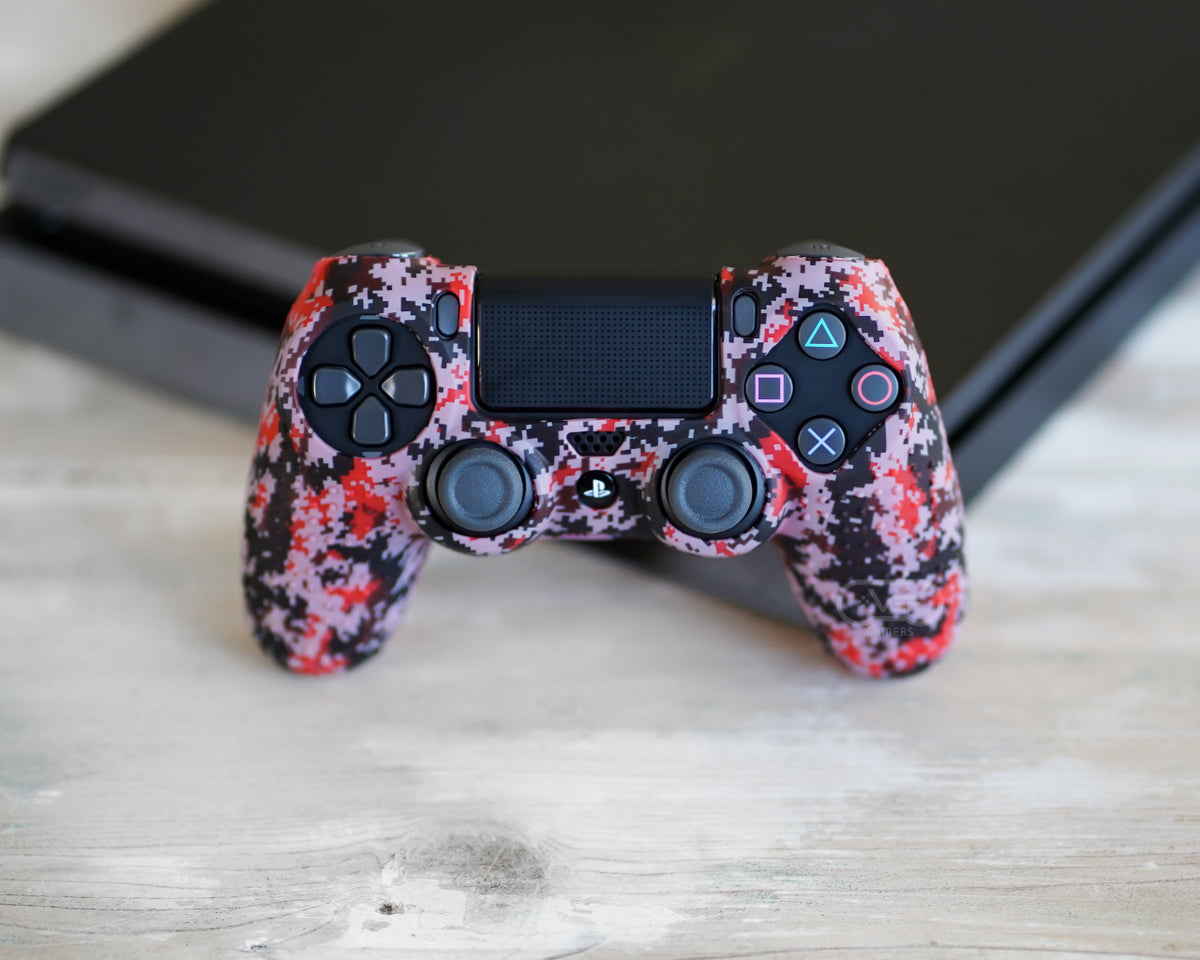 Red Digital Camo - PS4 Controller Skin