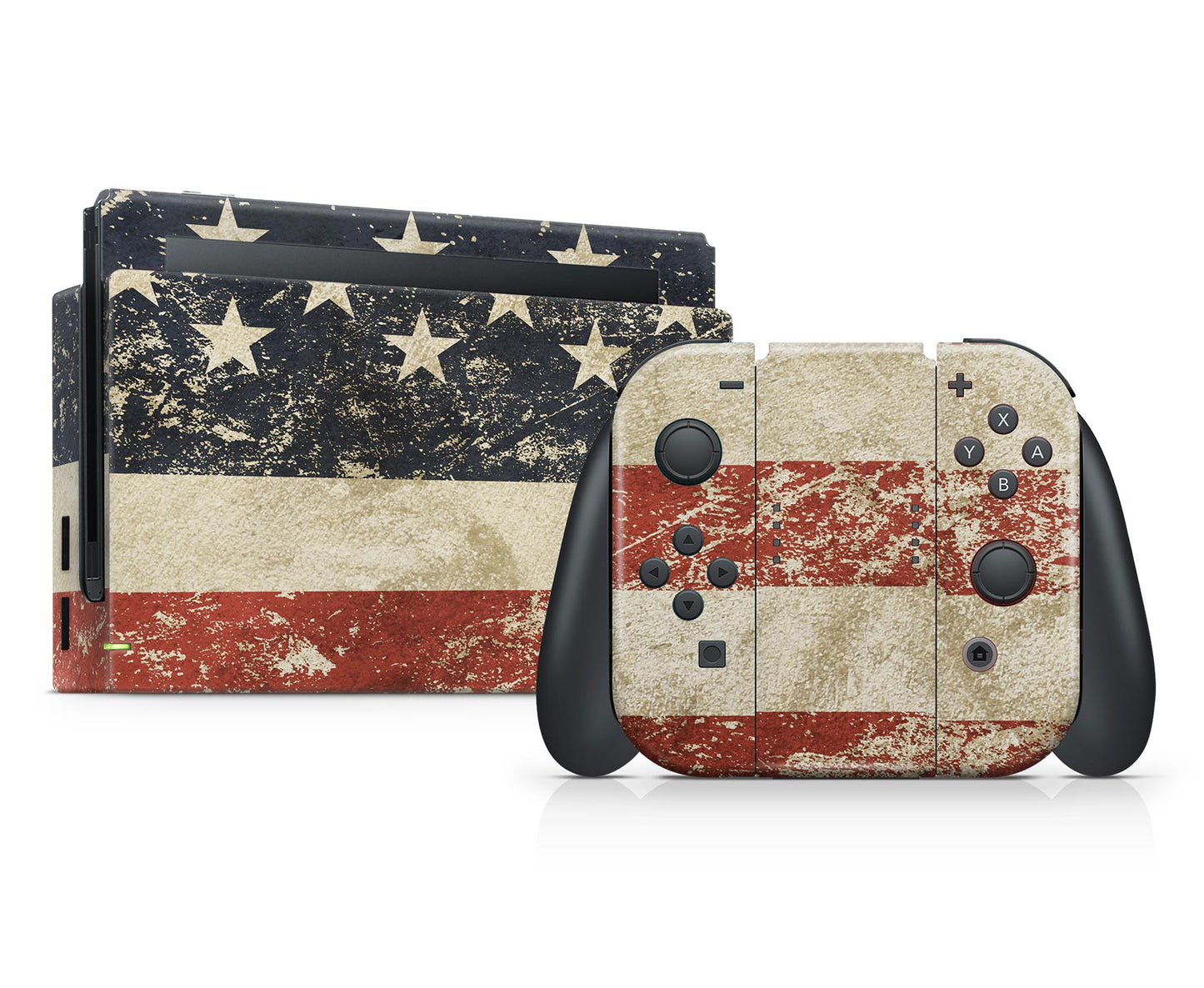 usa american flag skin for nintendo switch joycons dock charger