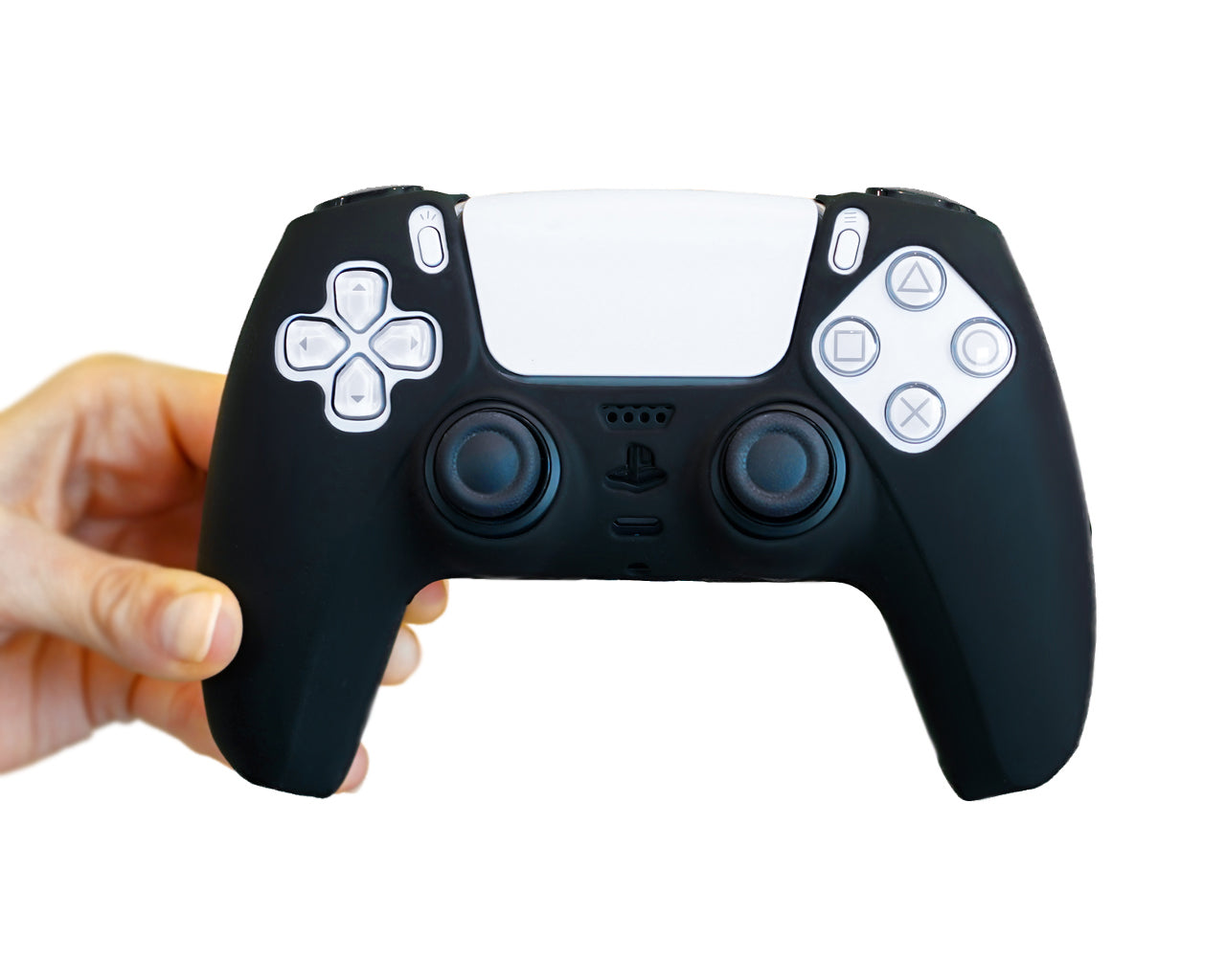 ps5 dualsense silicone controller cover case skin black