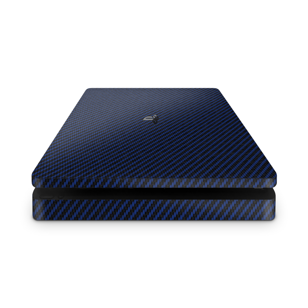 blue carbon fiber ps4 slim console sticker skin