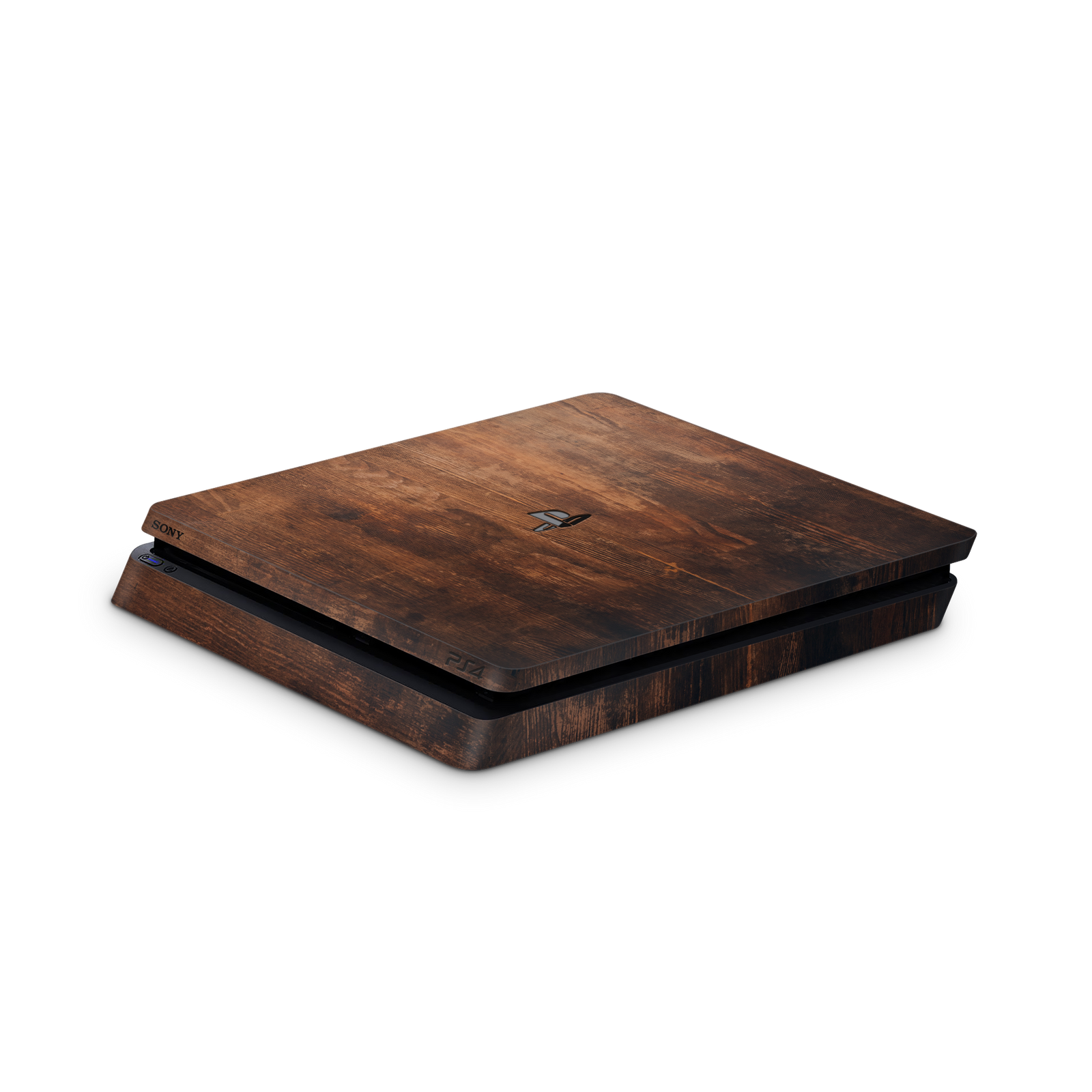 brown wood texture ps4 slim vinyl console skin sticker wrap