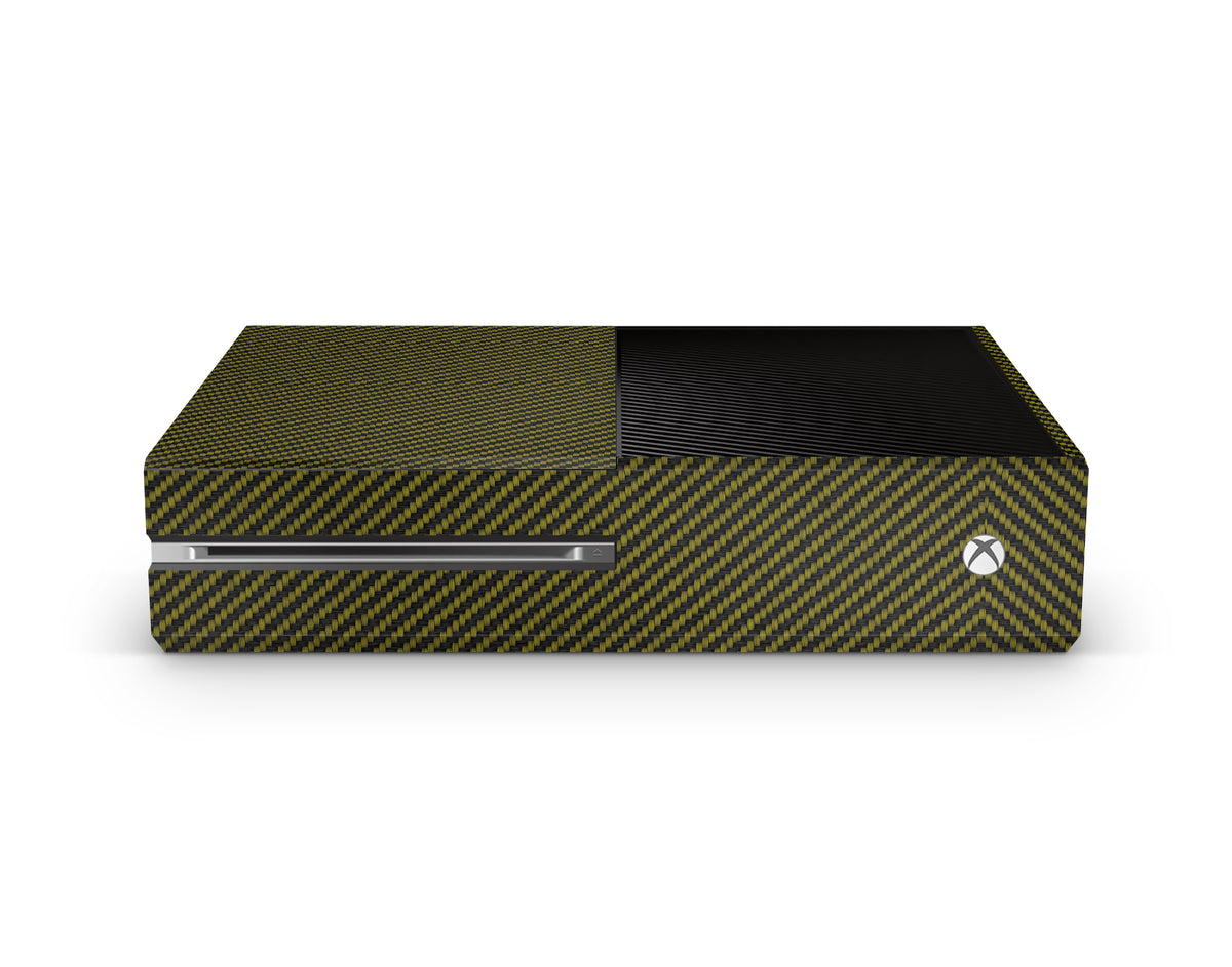 carbon-fiber-gold-xbox-one-console-skin-sticker-wrap