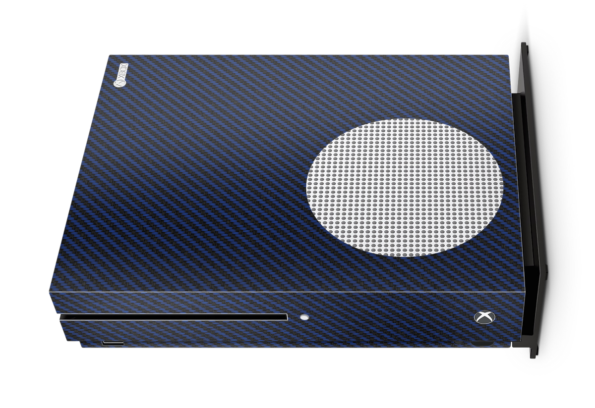 blue carbon fiber console skin sticker for xbox one s