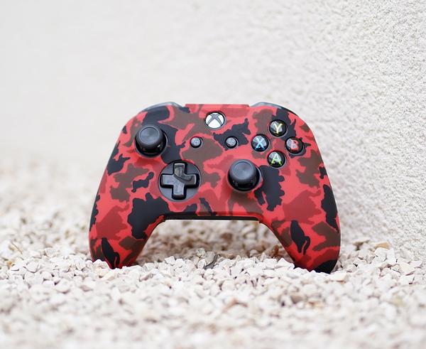 Crimson Red Camo - XBOX One Controller Skin