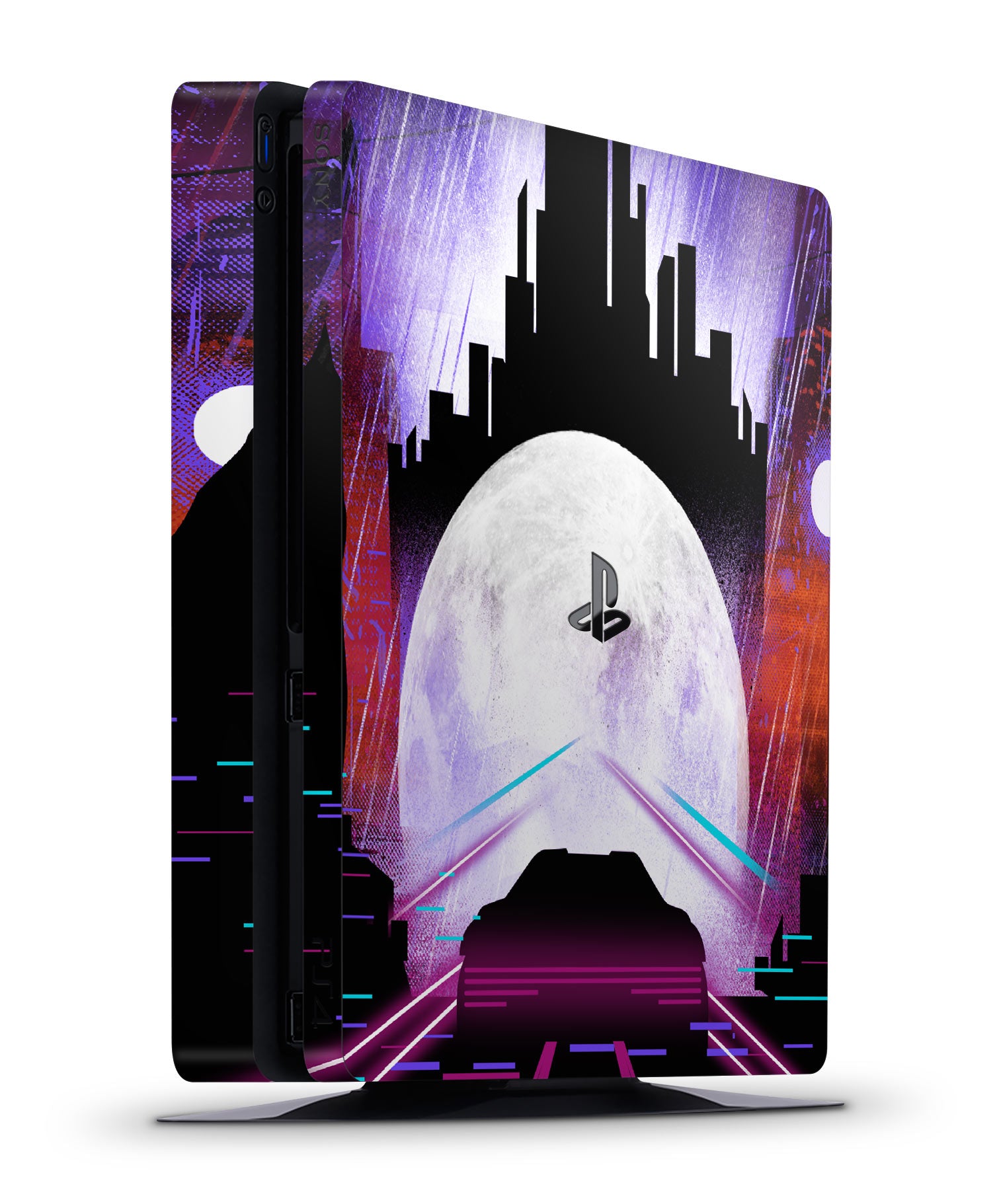 cyberpunk 2077 ps4 slim console skin sticker wrap vinyl