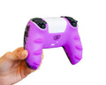 sony ps5 purple controller skin silicone case grip cover