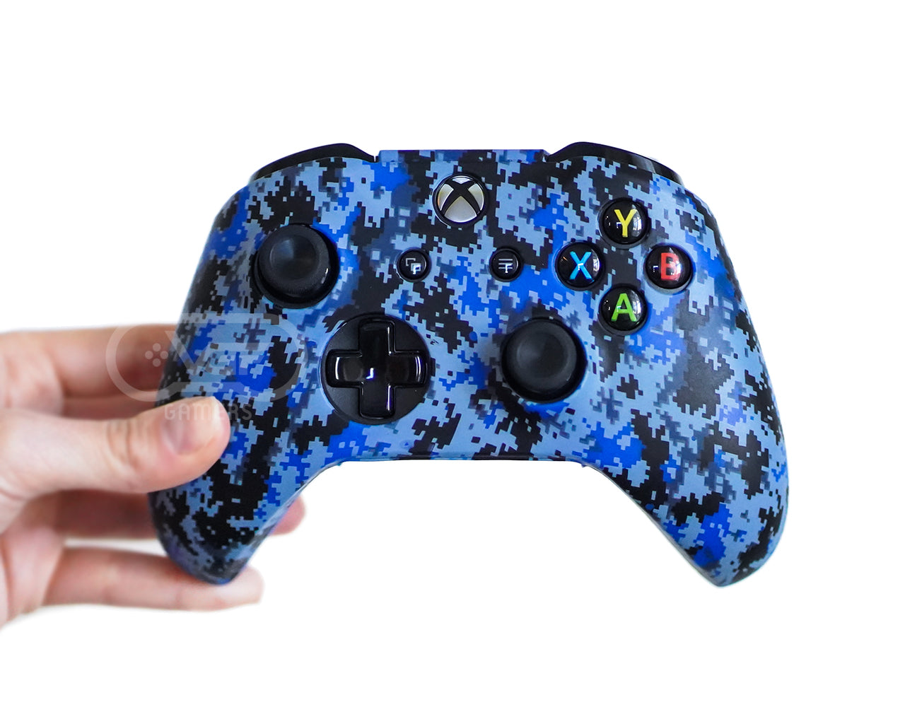 blue digital camo xbox one x silicone controller cover case skin