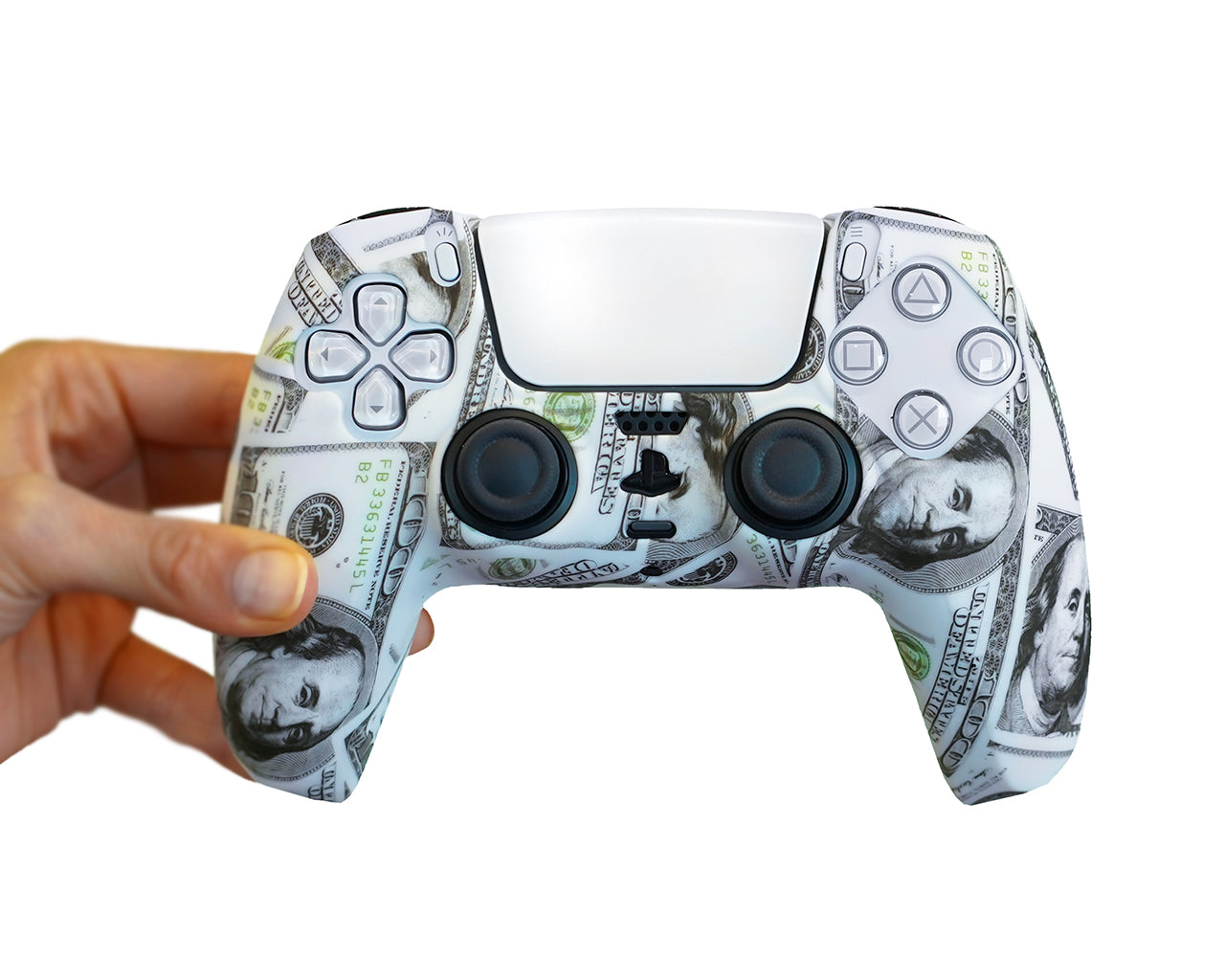 dollar bill money cash ps5 controller skin silicone case