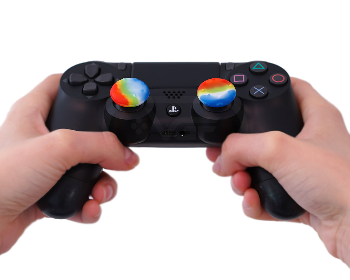 ps4 dualshock4 playstation thumbsticks rainbow