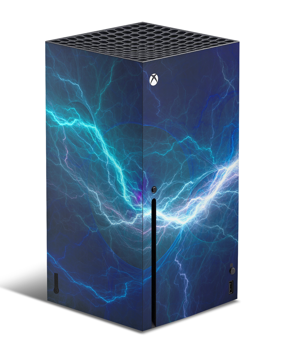 xbox series x lightning electric electricity console skin sticker wrap