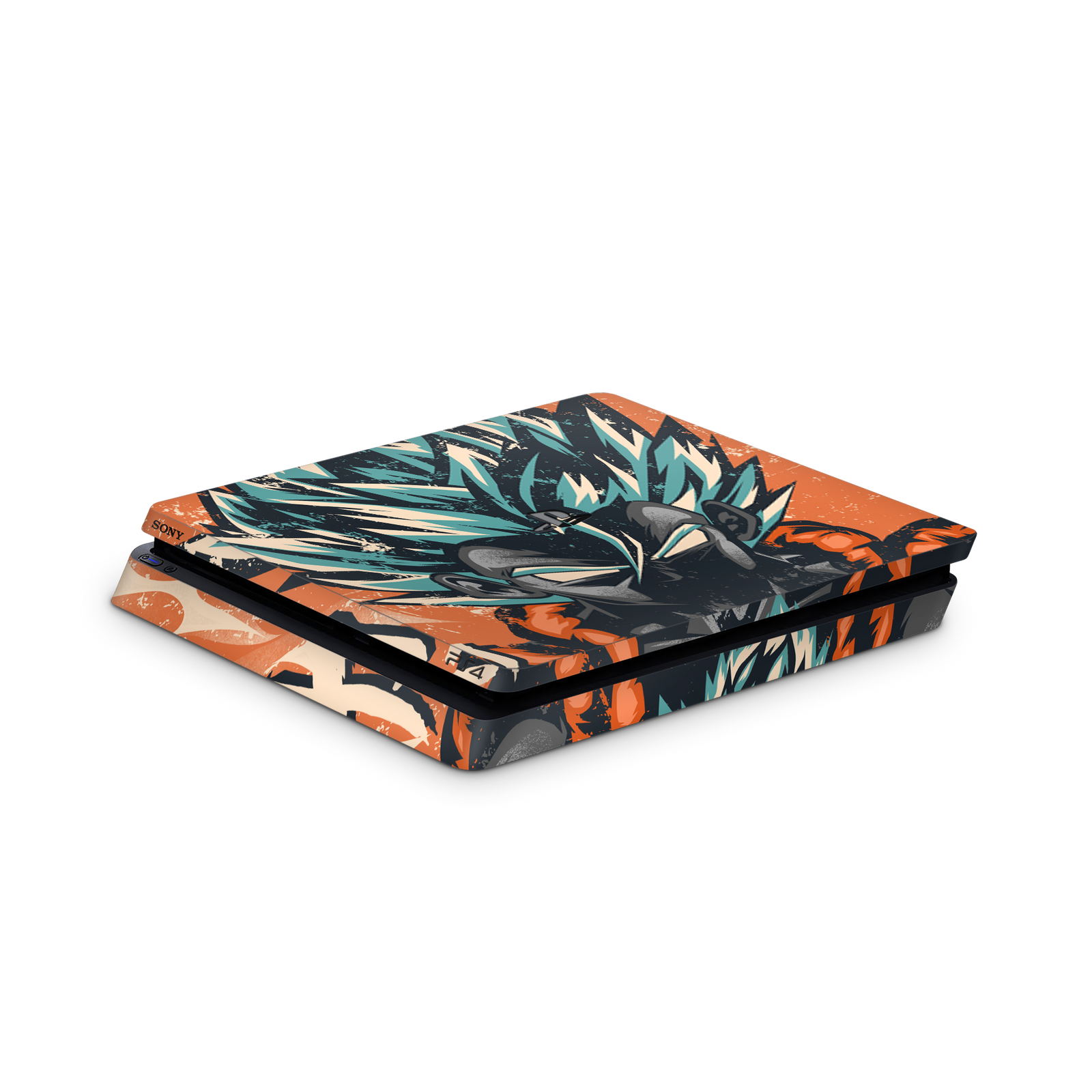 gogeta-retro-ps4-slim-console-skin