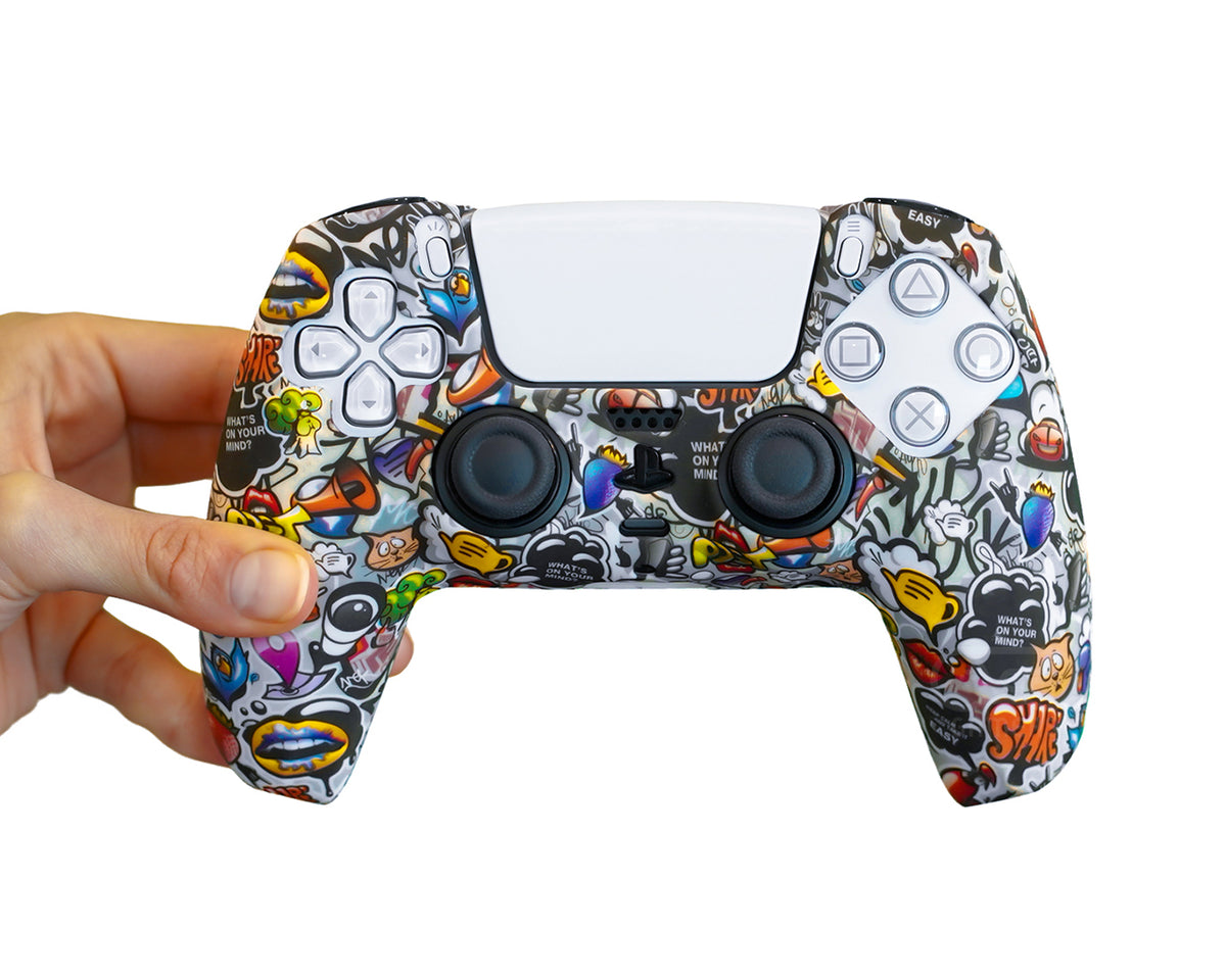 graffiti-art-ps5-dualsense-controller-case-silicone-grip